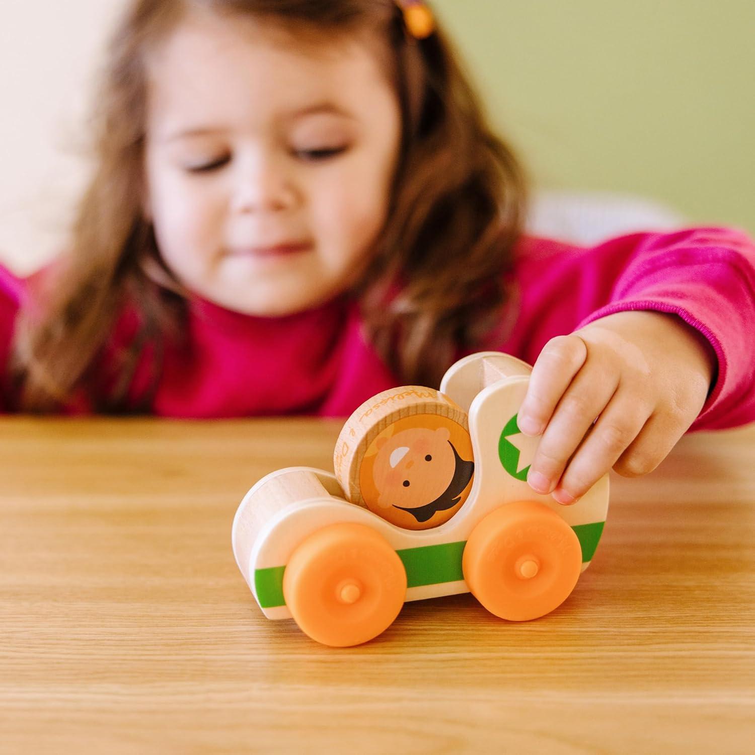 imageMelissa ampamp Doug GO Tots Wooden Star Cars 2 Cars 2 Disks Stacking Toys for Infants Hand Push Vehicles Wooden Car Toys for Toddlers Ages 1  FSCCertifiedStar Cars