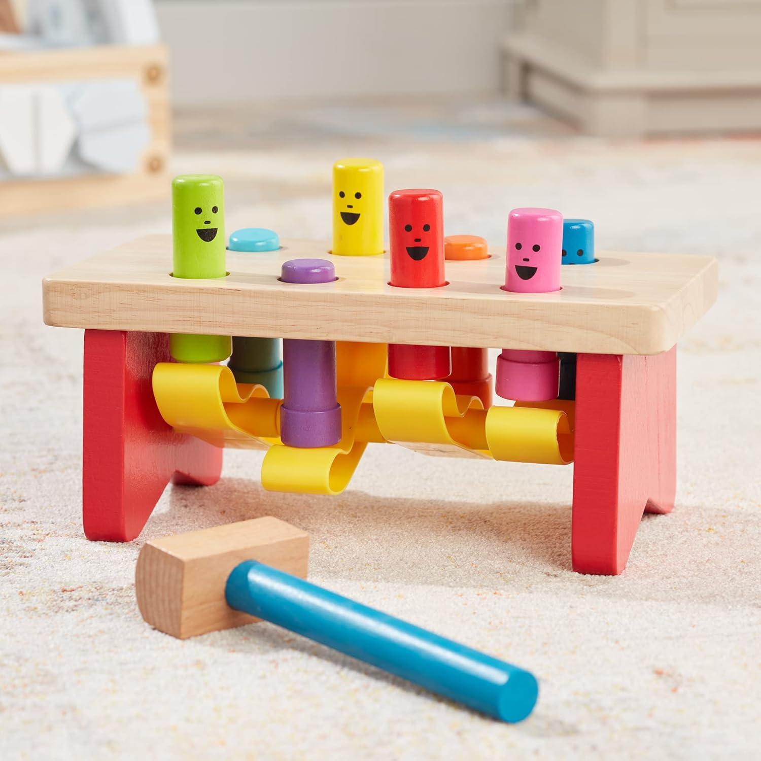 imageMelissa ampamp Doug Geometric Stacker  Wooden Educational Toy25 countpack of 1Geometric