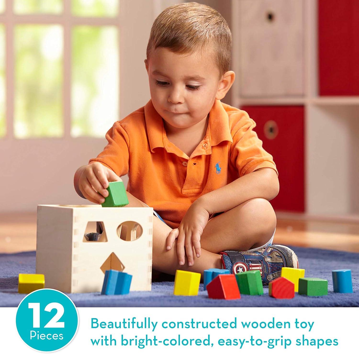 imageMelissa ampamp Doug Geometric Stacker  Wooden Educational Toy25 countpack of 1Geometric