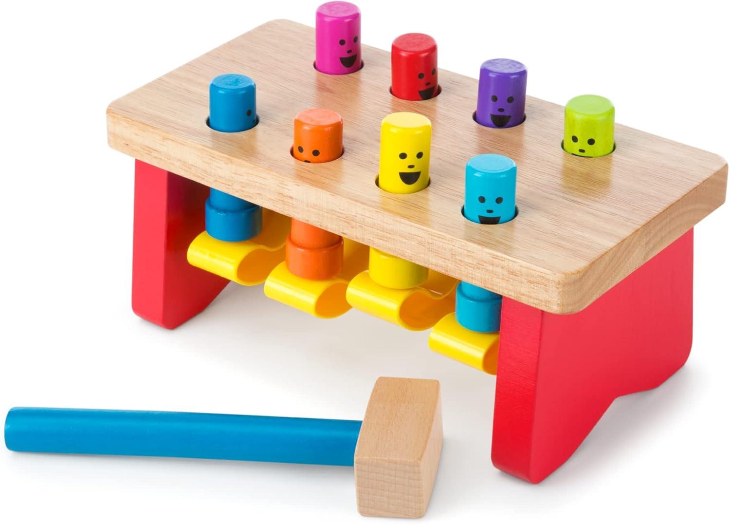 imageMelissa ampamp Doug Geometric Stacker  Wooden Educational Toy25 countpack of 1Geometric