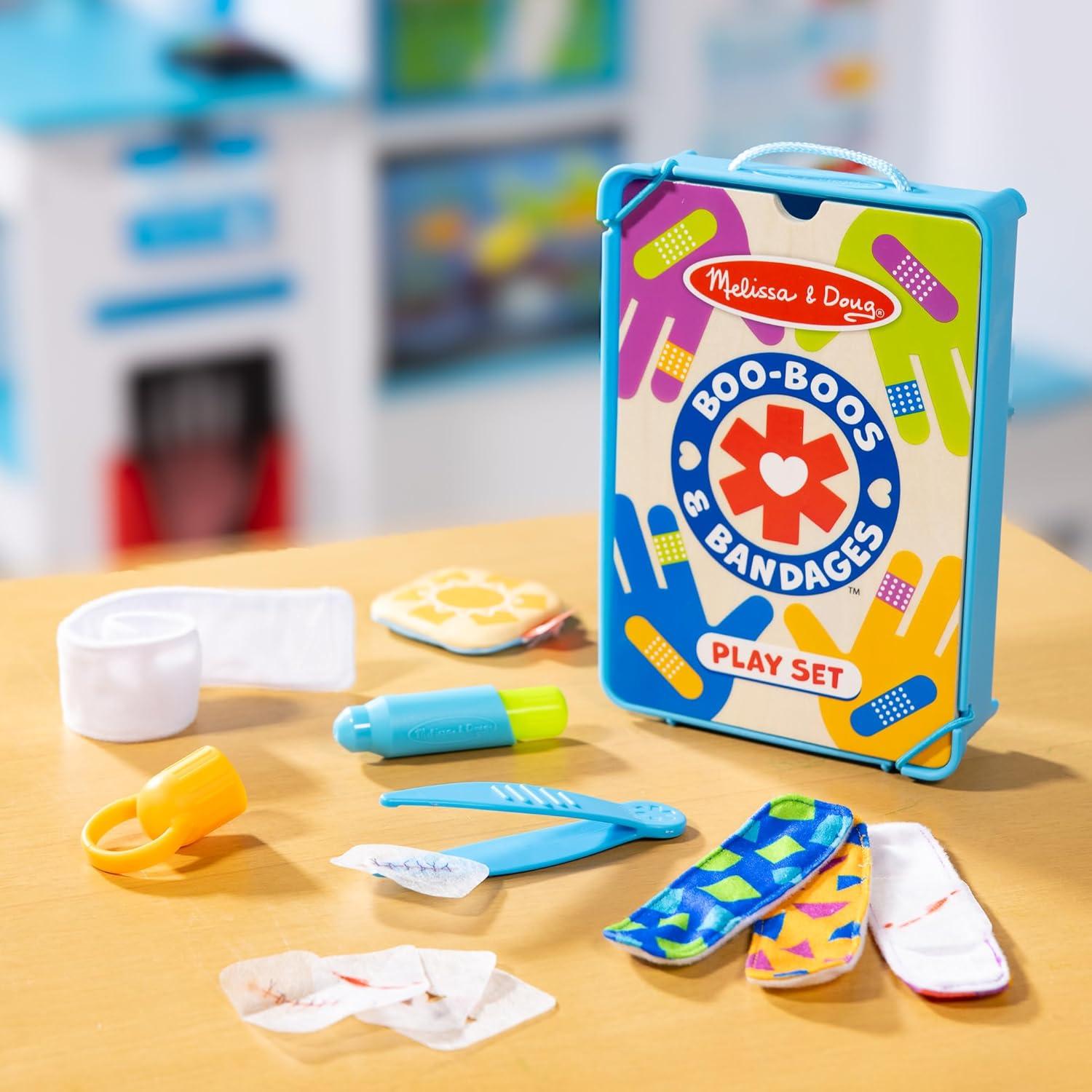 imageMelissa ampamp Doug Get Well Doctor Kit 25Piece Toddler Doctor Play Set Realistic Pretend Play Toys ampamp Accessories Preschool Toys for Girls ampamp Boys Ages 3Aua First aid kit