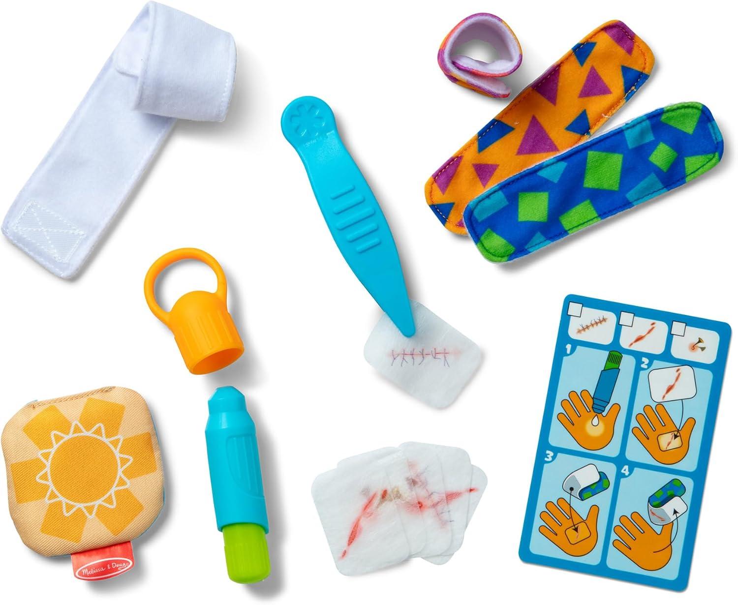 imageMelissa ampamp Doug Get Well Doctor Kit 25Piece Toddler Doctor Play Set Realistic Pretend Play Toys ampamp Accessories Preschool Toys for Girls ampamp Boys Ages 3Aua First aid kit