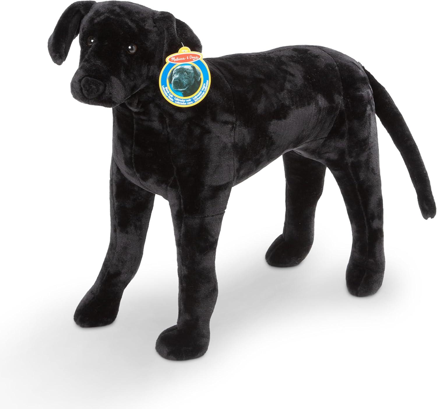 imageMelissa ampamp Doug Giant Black Lab  Lifelike Stuffed Animal Dog over 2 feet tallStuffed Animal Dog
