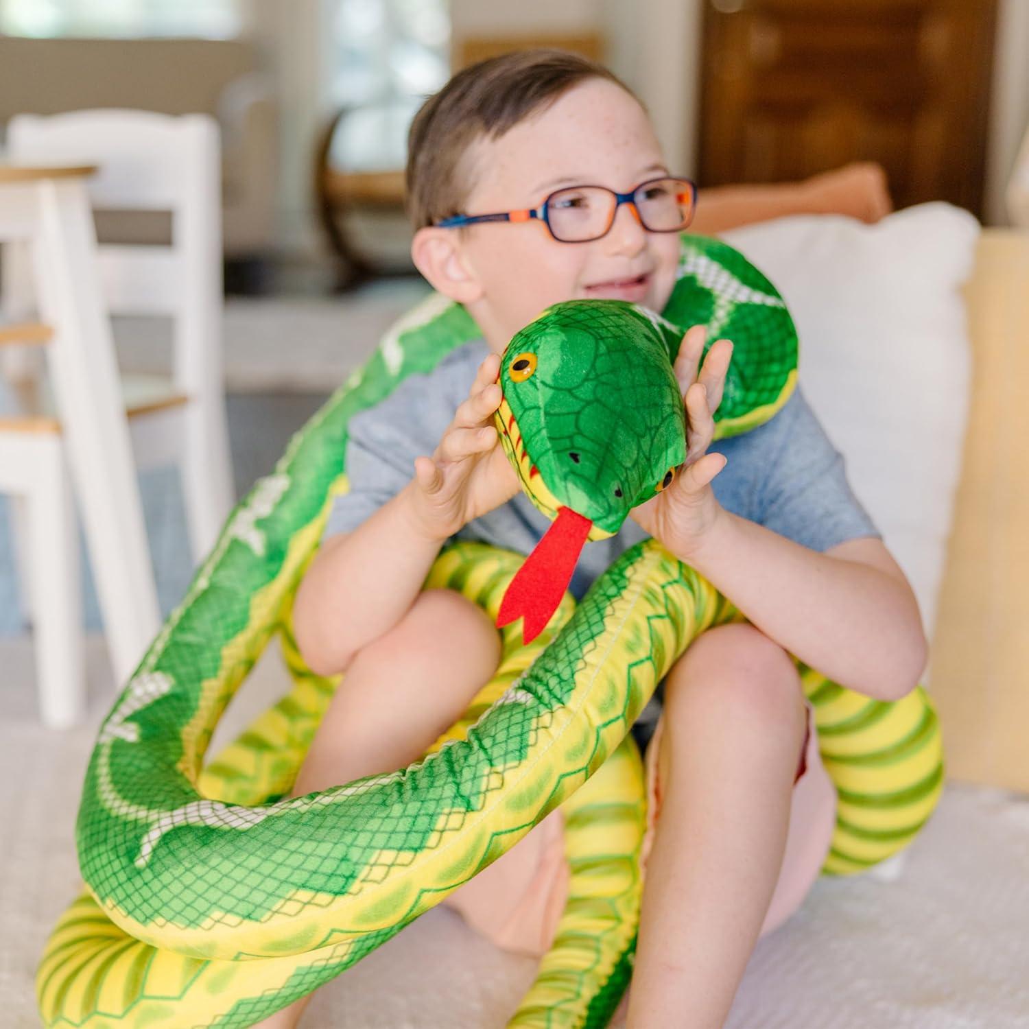 imageMelissa ampamp Doug Giant Boa Constrictor  Lifelike Stuffed Animal Snake Over 14 feet Long