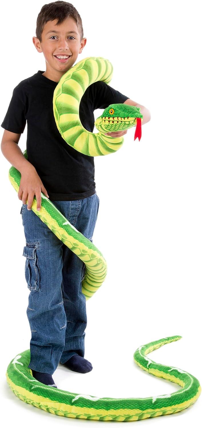 imageMelissa ampamp Doug Giant Boa Constrictor  Lifelike Stuffed Animal Snake Over 14 feet Long