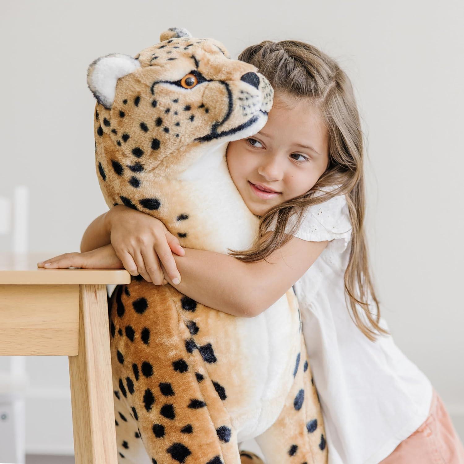 imageMelissa ampamp Doug Giant Cheetah  Lifelike Stuffed Animal Stands Nearly 3 Feet Tall