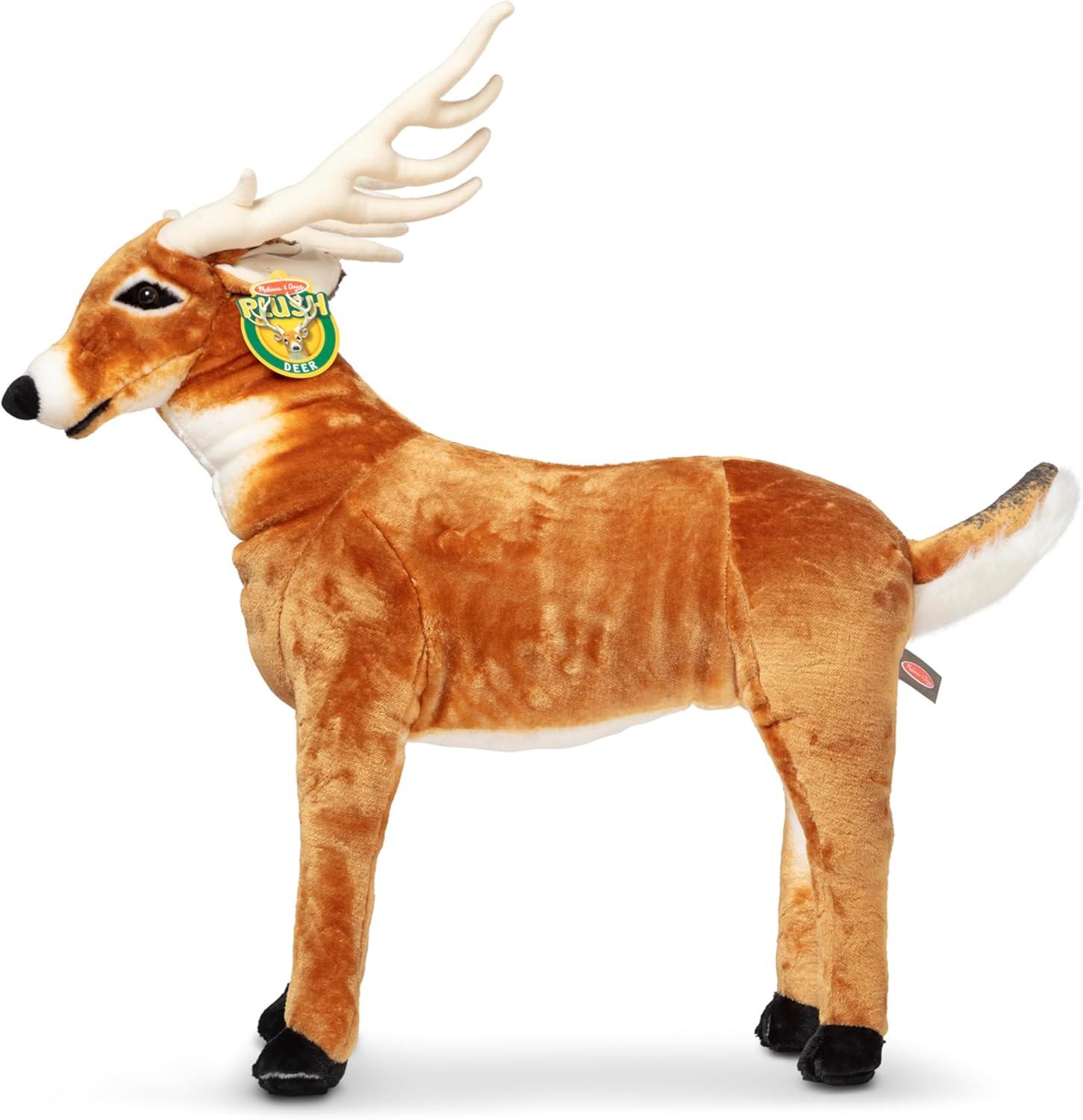 imageMelissa ampamp Doug Giant Deer  Lifelike Stuffed Animal Over 3 feet Long
