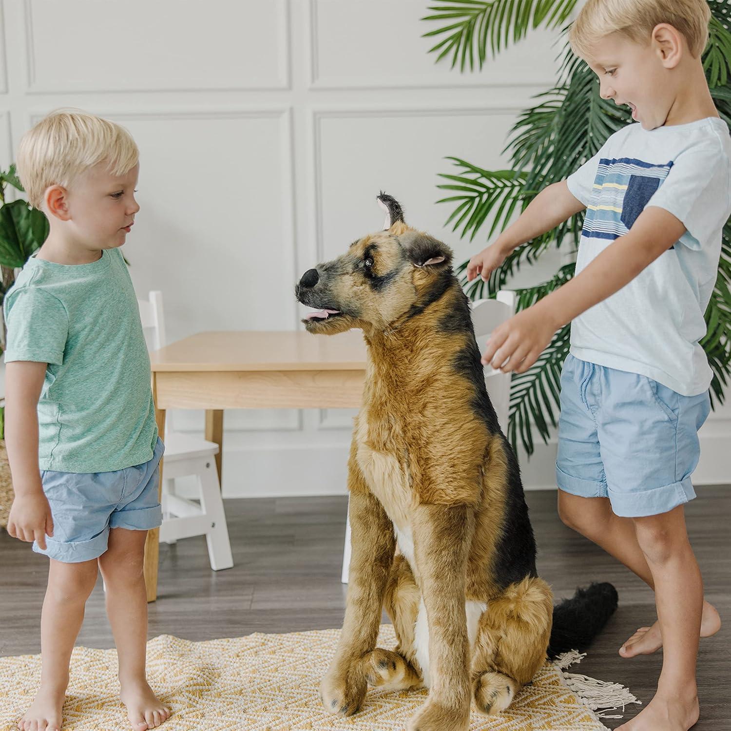 imageMelissa ampamp Doug Giant German Shepherd  Lifelike Stuffed Animal Dog Over 2 feet Tall