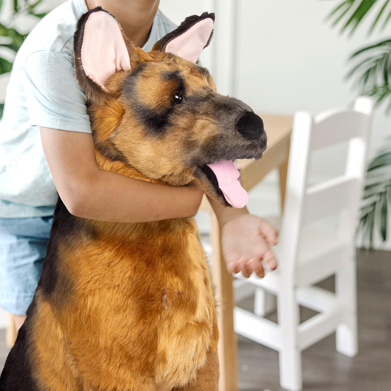 imageMelissa ampamp Doug Giant German Shepherd  Lifelike Stuffed Animal Dog Over 2 feet Tall