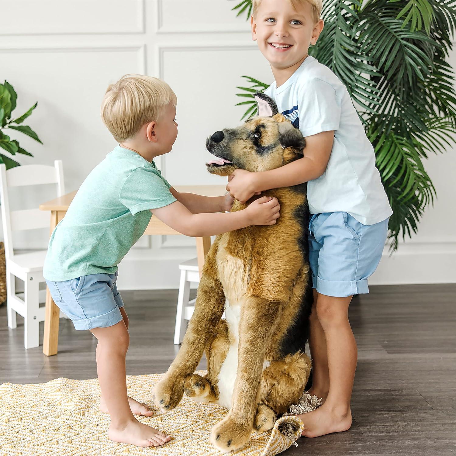 imageMelissa ampamp Doug Giant German Shepherd  Lifelike Stuffed Animal Dog Over 2 feet Tall
