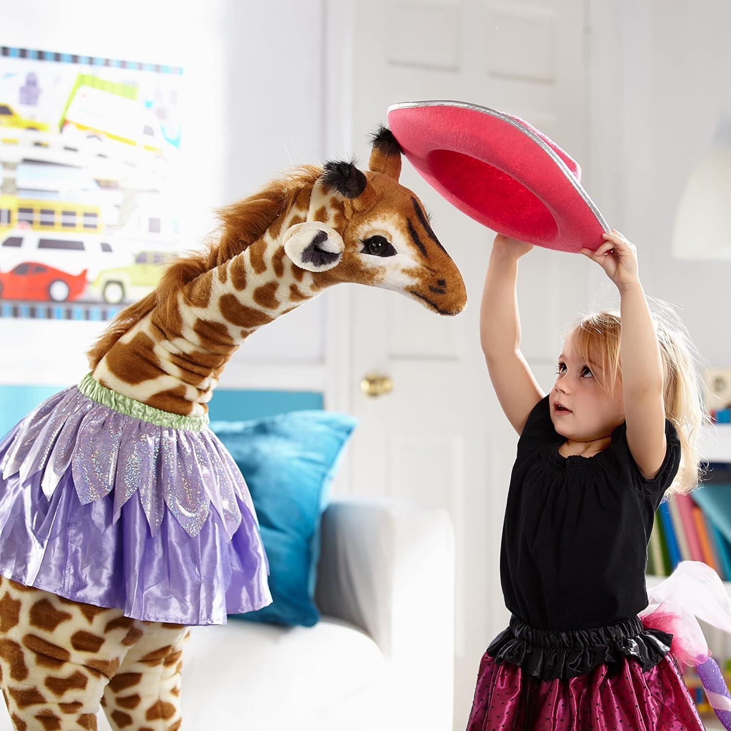 imageMelissa ampamp Doug Giant Giraffe Stuffed Animal Lifelike Plush Toy Stands Over 4Feet Tall Surface Washable Pretend Play Toddler Toys for Girls ampamp Boys 3