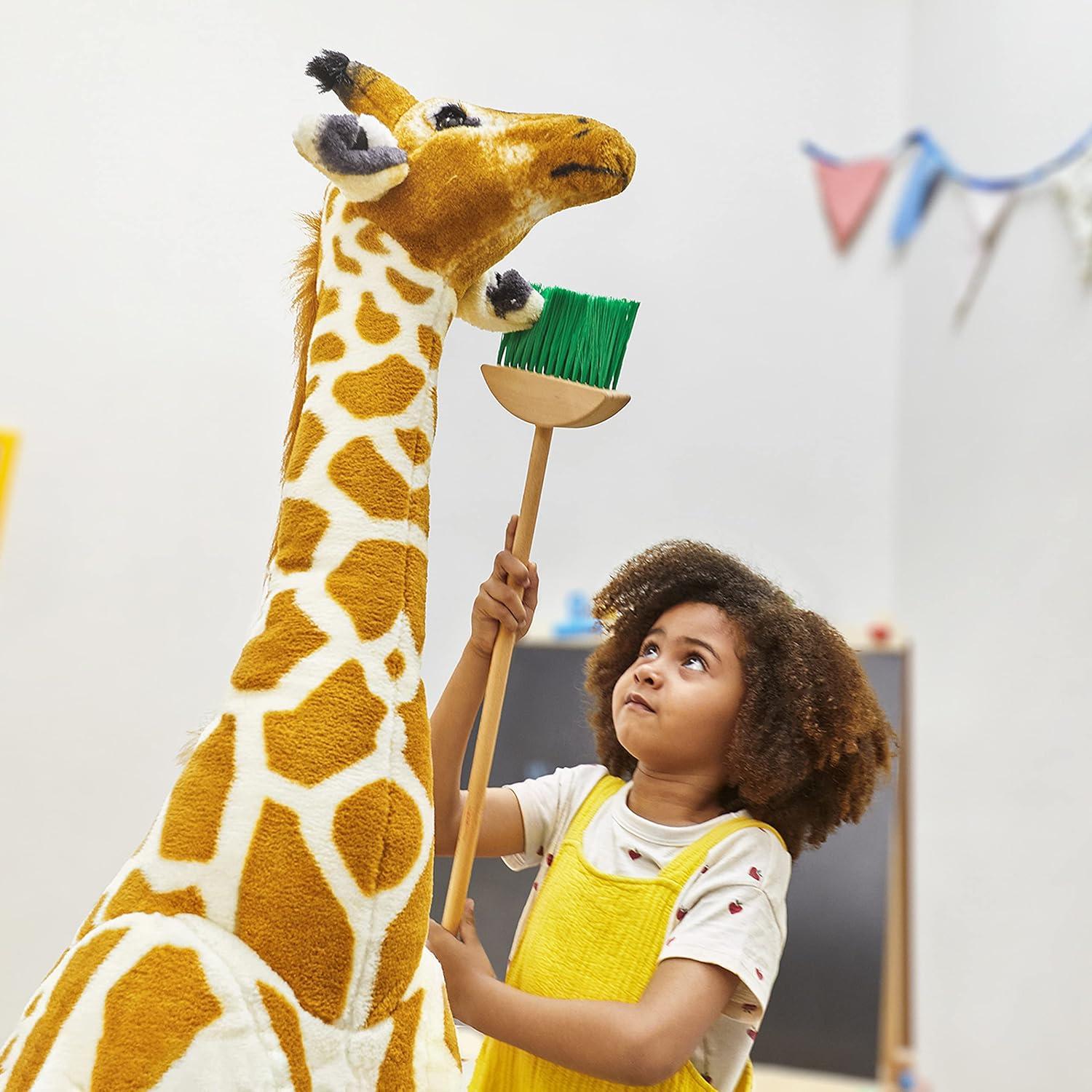 imageMelissa ampamp Doug Giant Giraffe Stuffed Animal Lifelike Plush Toy Stands Over 4Feet Tall Surface Washable Pretend Play Toddler Toys for Girls ampamp Boys 3