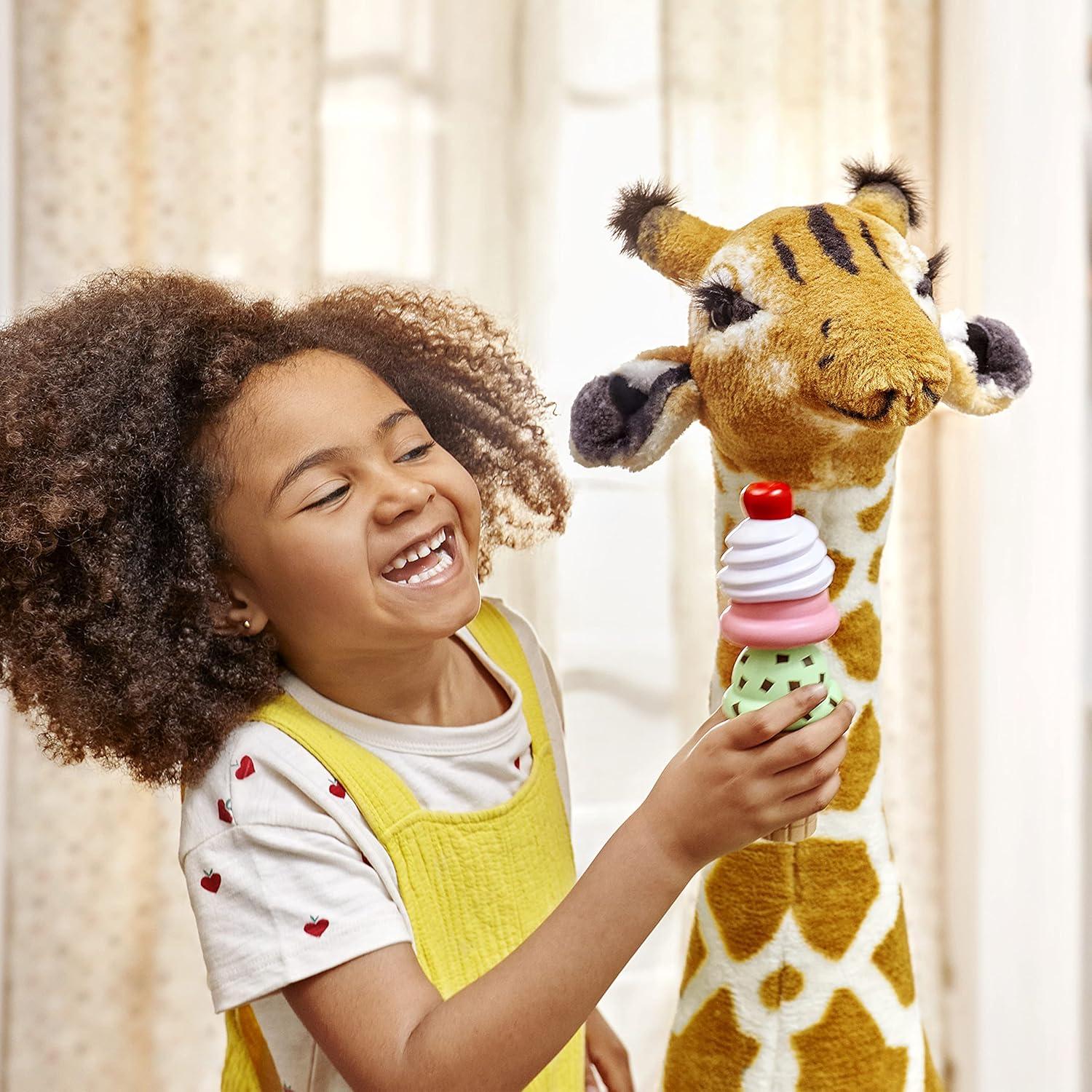 imageMelissa ampamp Doug Giant Giraffe Stuffed Animal Lifelike Plush Toy Stands Over 4Feet Tall Surface Washable Pretend Play Toddler Toys for Girls ampamp Boys 3
