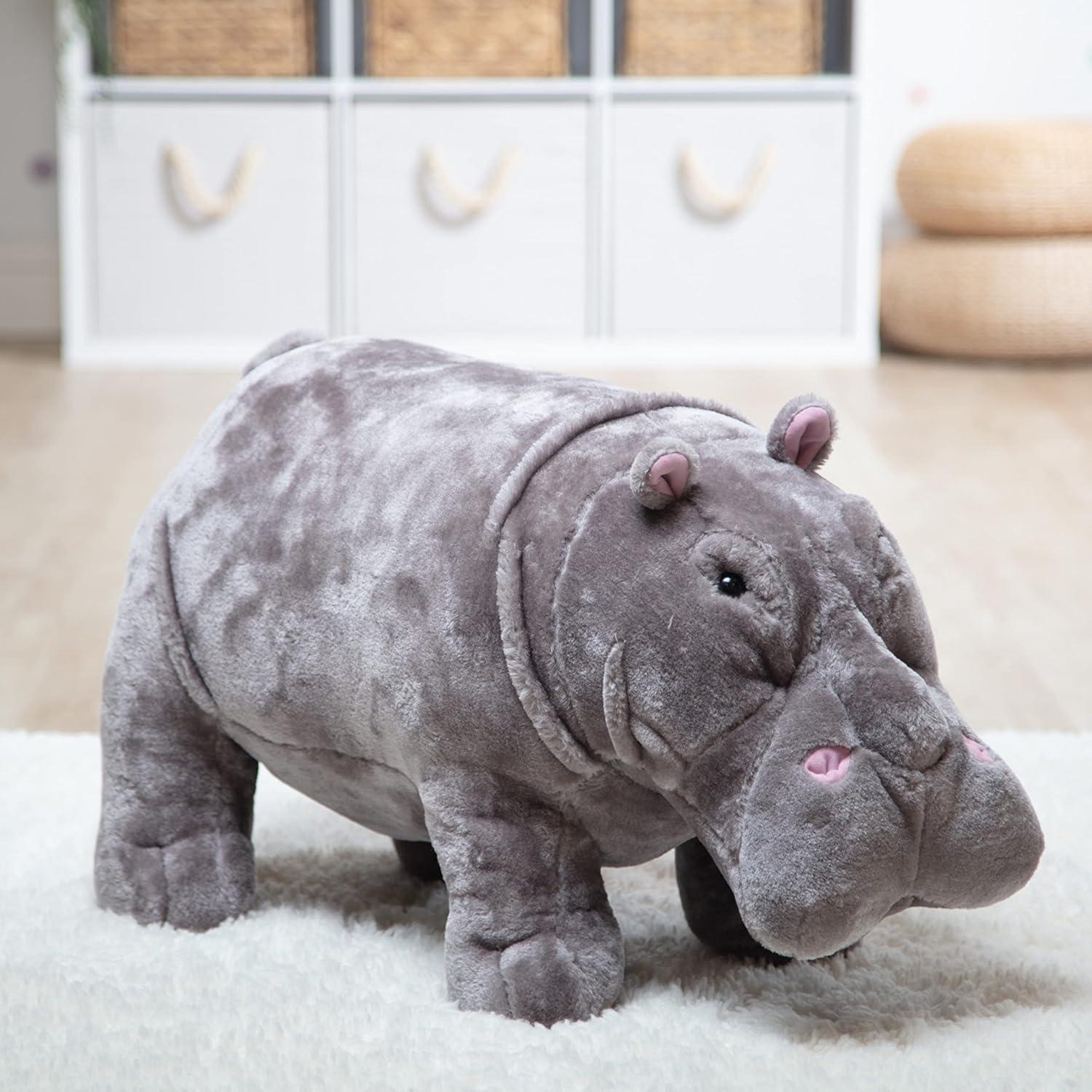 imageMelissa ampamp Doug Giant Hippopotamus  Lifelike Stuffed Animal Over 2 feet Long