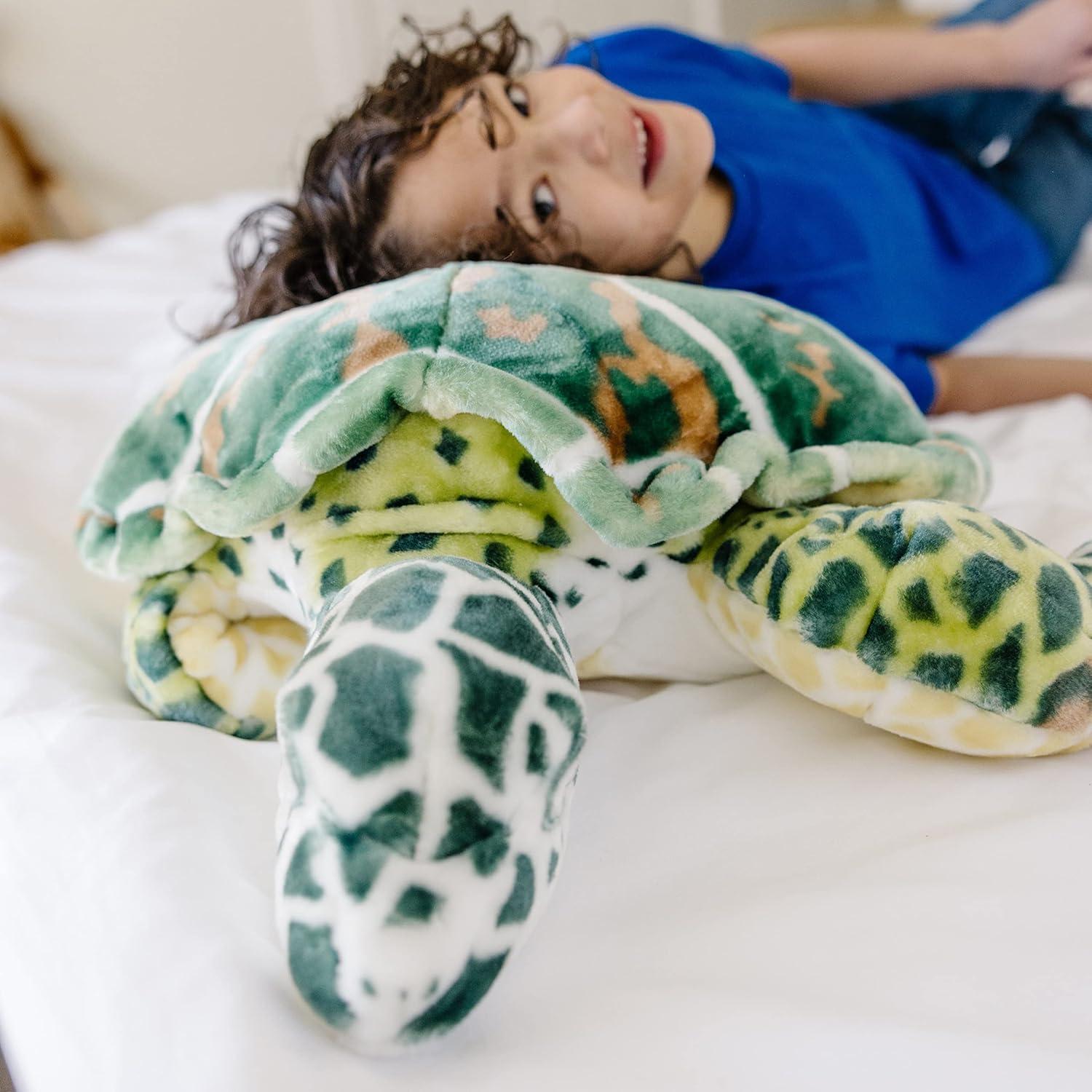 imageMelissa ampamp Doug Giant Sea Turtle  Lifelike Stuffed Animal Nearly 3 feet Long
