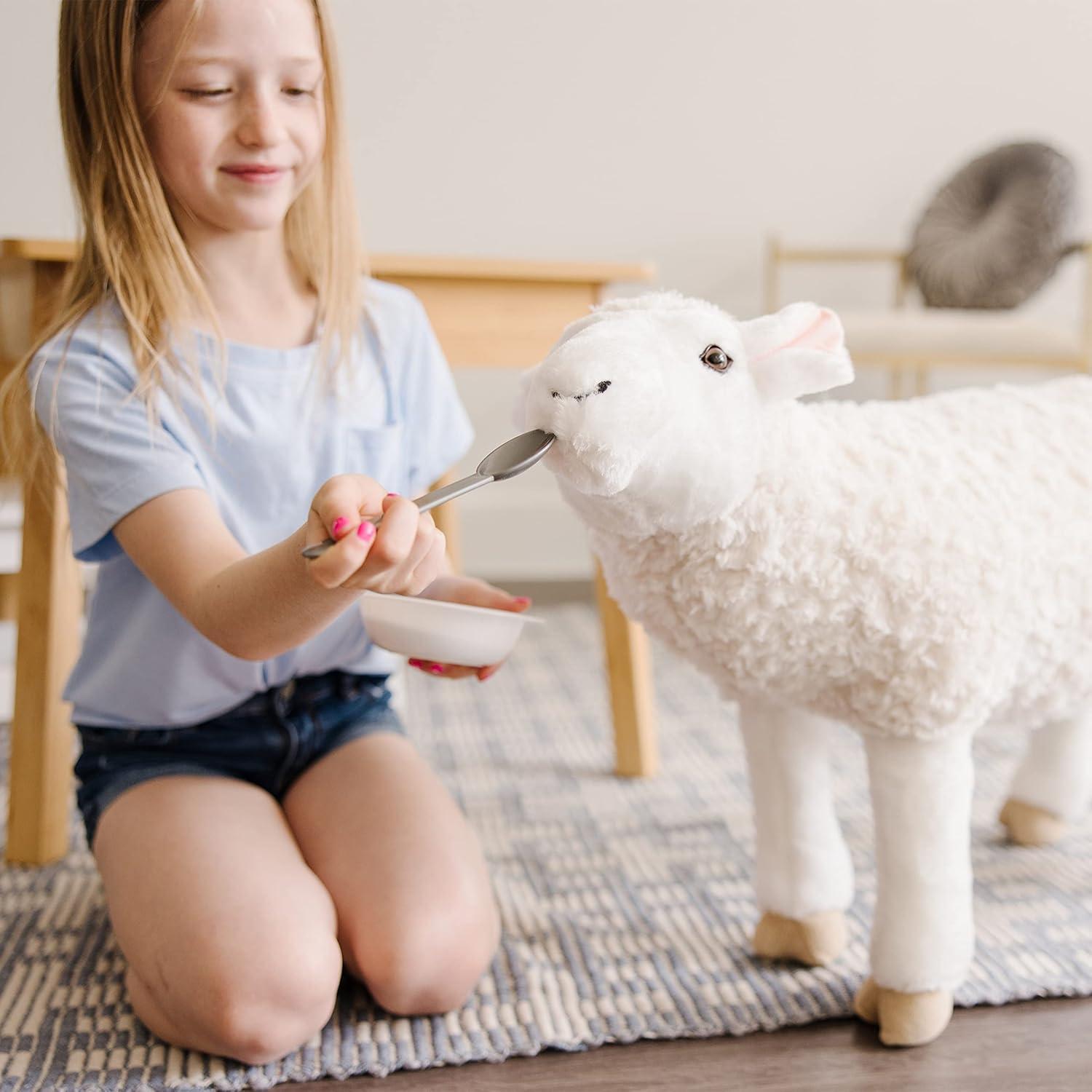imageMelissa ampamp Doug Giant Sheep  Lifelike Stuffed Animal Nearly 2 feet Tall