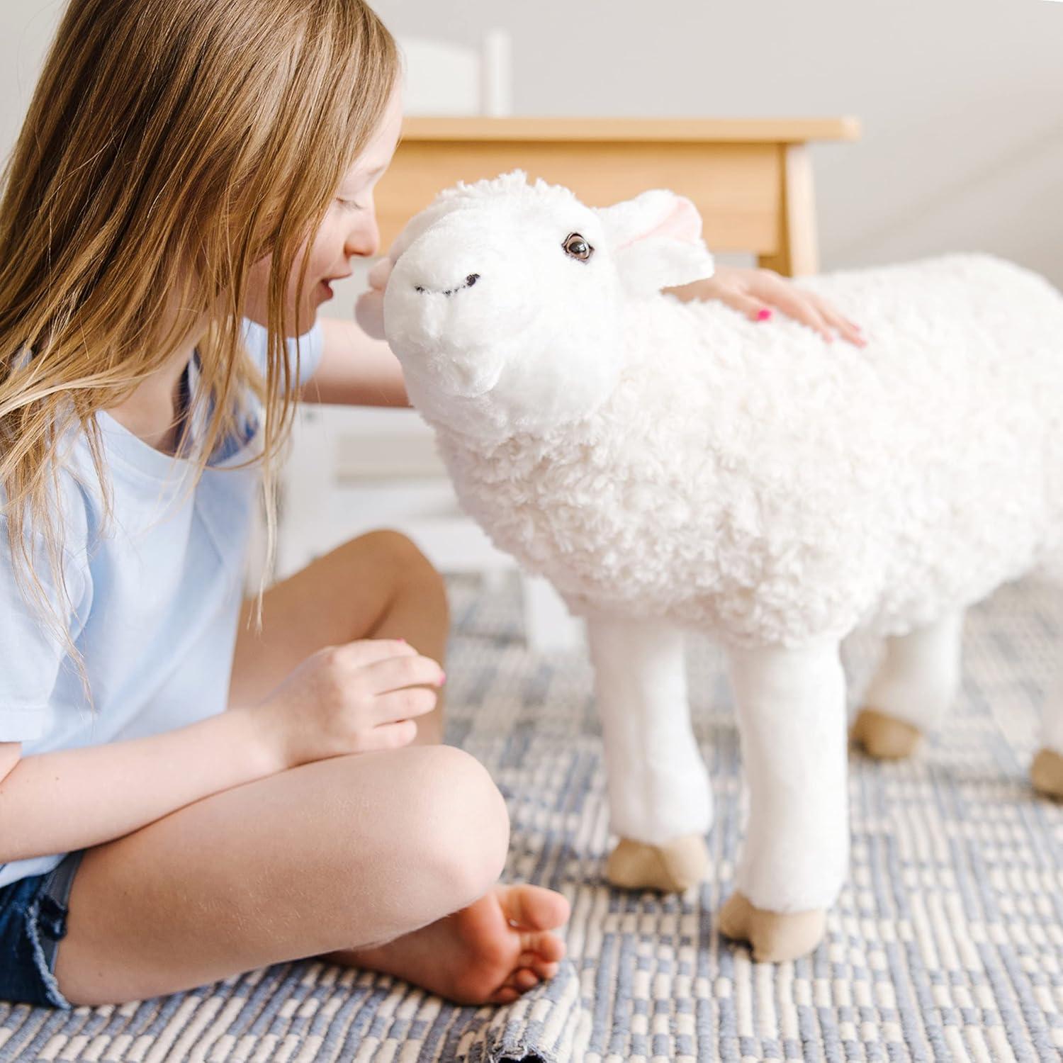 imageMelissa ampamp Doug Giant Sheep  Lifelike Stuffed Animal Nearly 2 feet Tall
