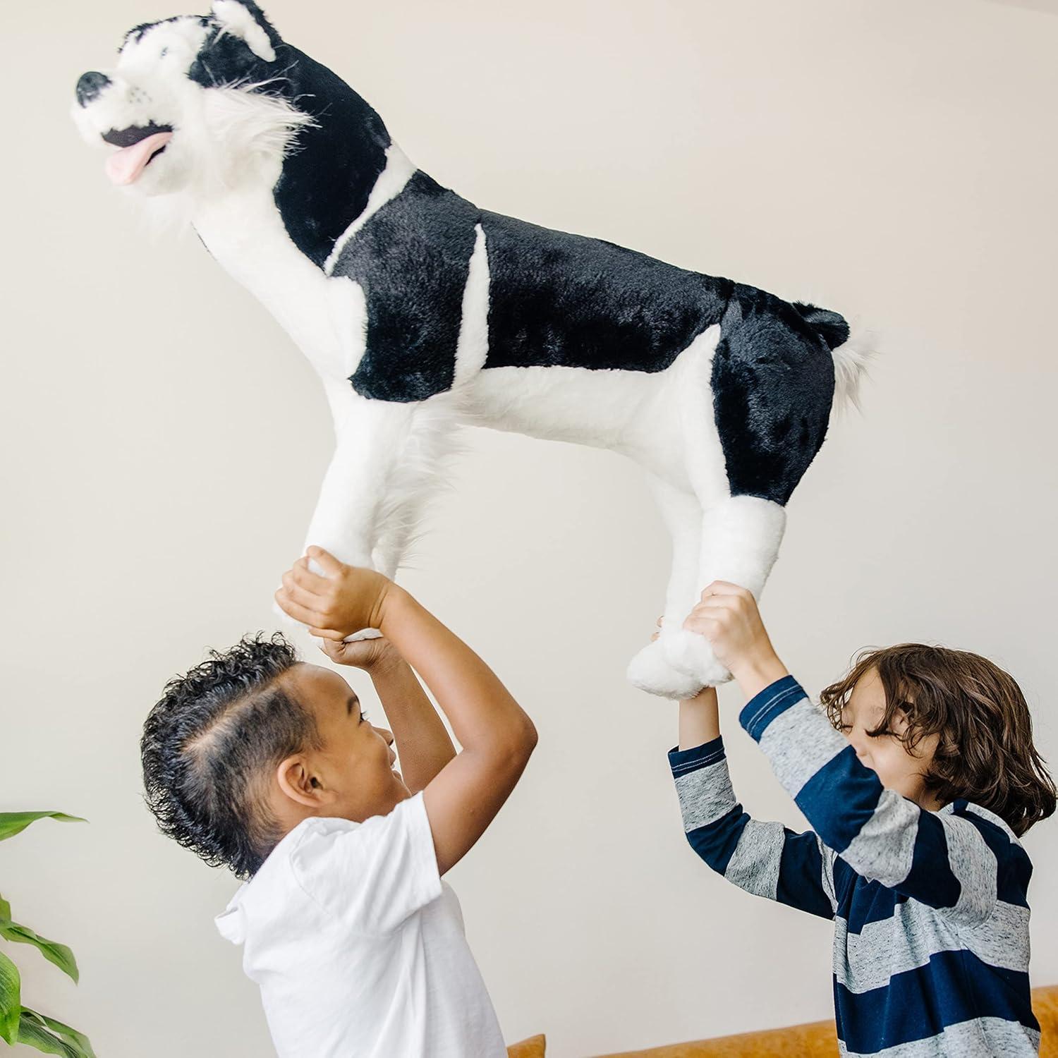 imageMelissa ampamp Doug Giant Siberian Husky  Lifelike Stuffed Animal Dog Over 2 feet Tall