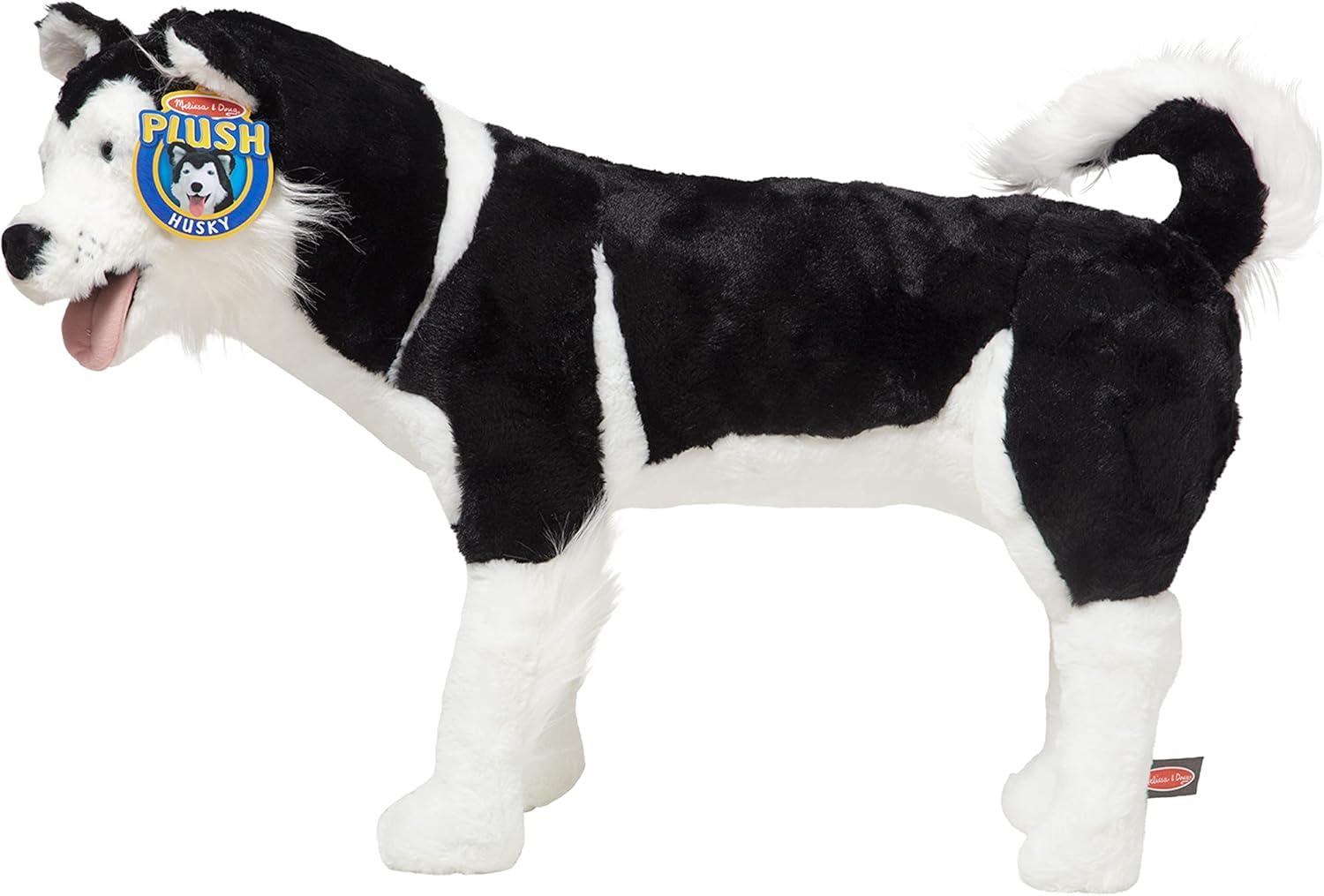 imageMelissa ampamp Doug Giant Siberian Husky  Lifelike Stuffed Animal Dog Over 2 feet Tall
