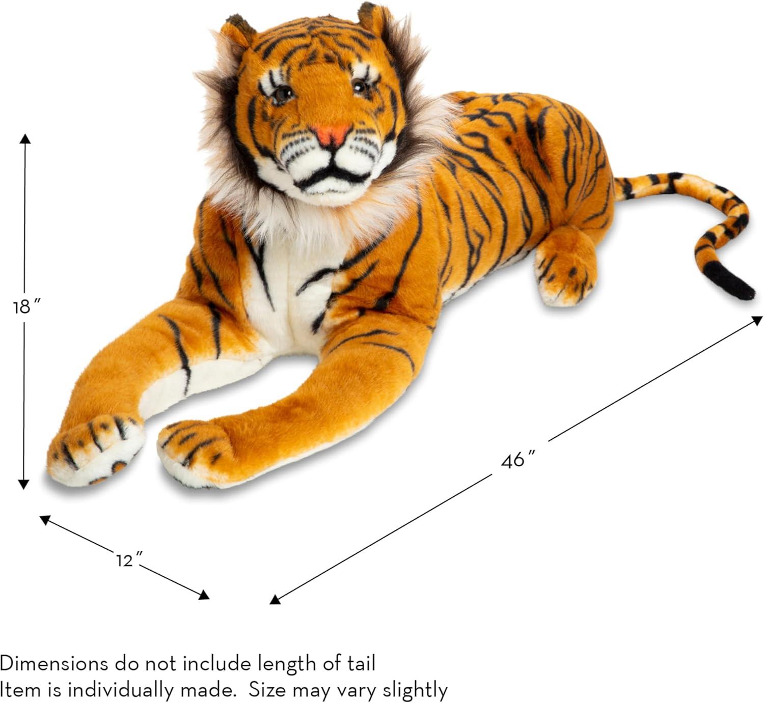 imageMelissa ampamp Doug Giant Tiger  Lifelike Stuffed Animal Over 5 feet Long
