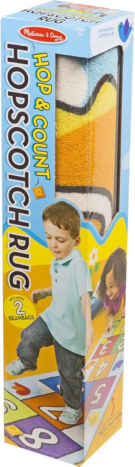 imageMelissa ampamp Doug Hop and Count Hopscotch Game Rug 3 pcs 785 x 265 inches Blue