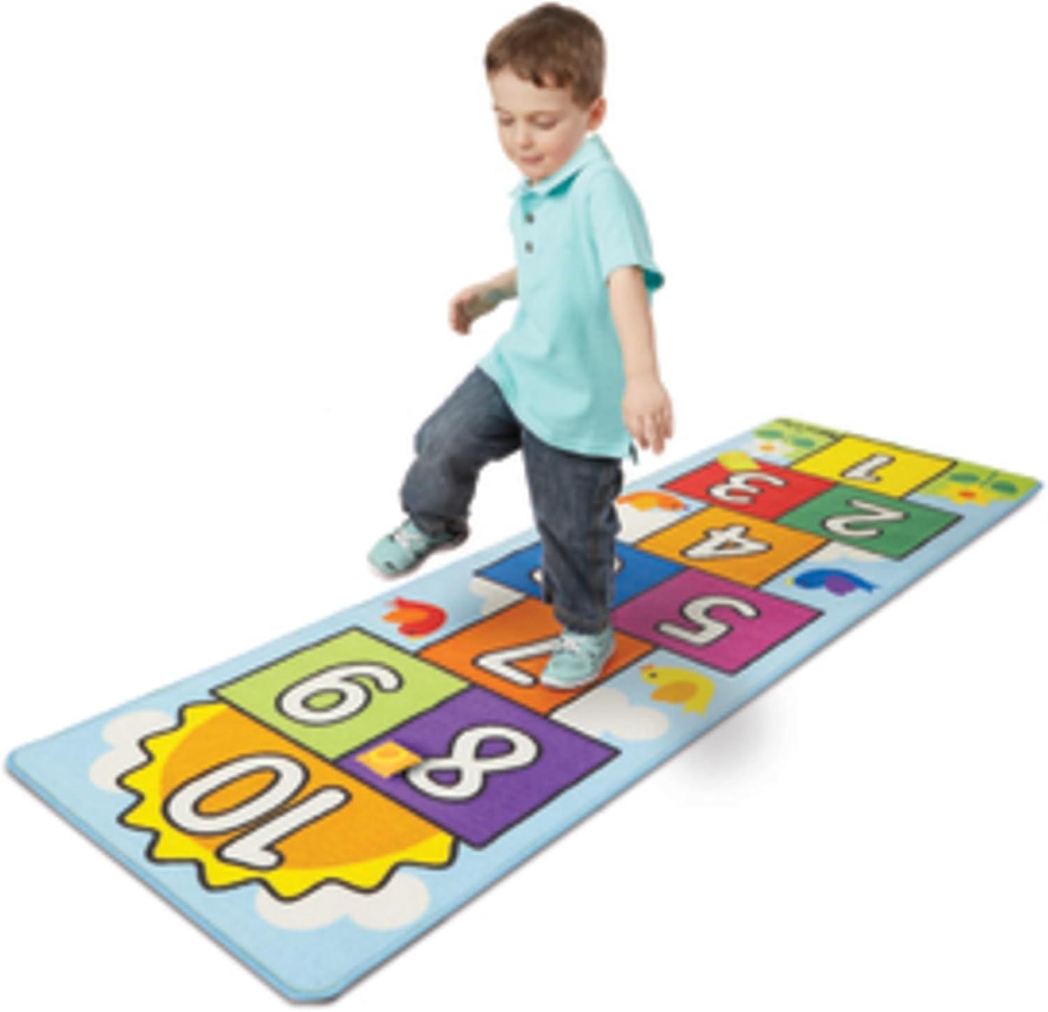 imageMelissa ampamp Doug Hop and Count Hopscotch Game Rug 3 pcs 785 x 265 inches Blue