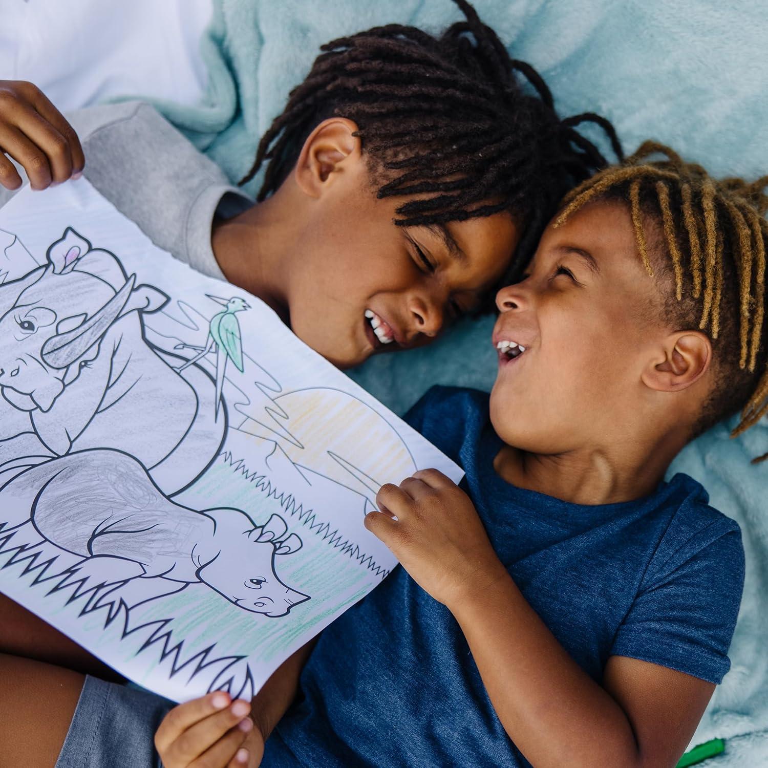 imageMelissa ampamp Doug Jumbo 50Page Kids Coloring Pads 3Pack  Animals Vehicles and MultiThemed  FSC CertifiedPads Set