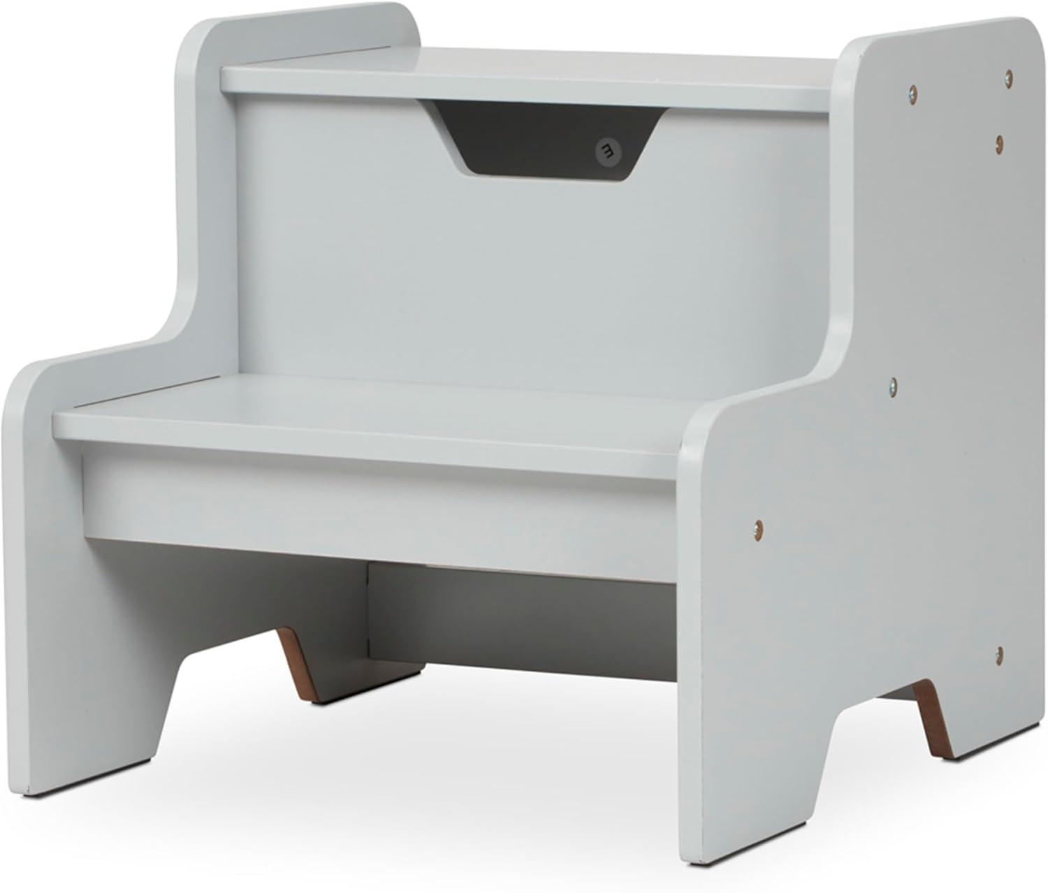 imageMelissa ampamp Doug Kids Furniture Wooden Step Stool  GrayGray