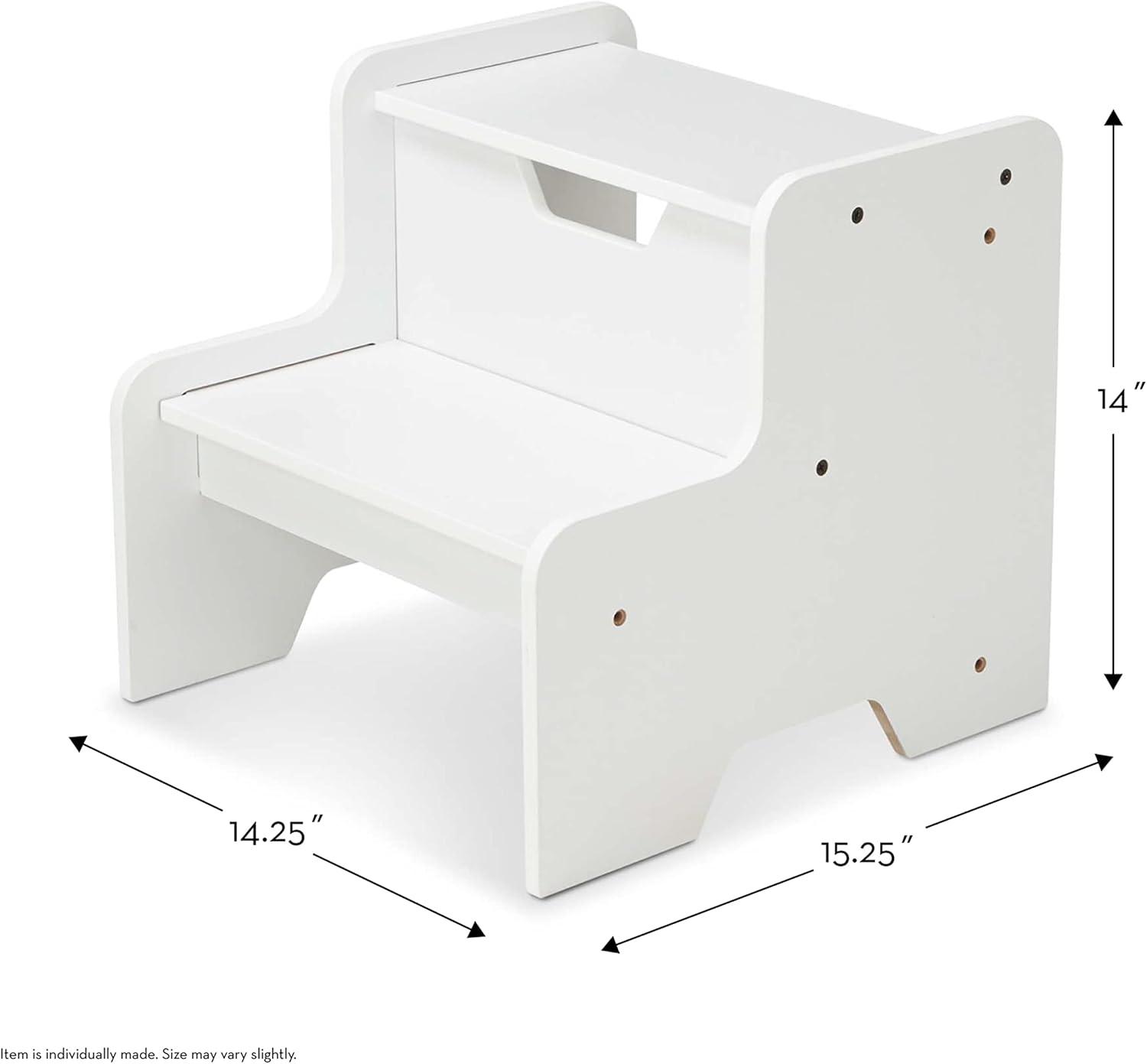 imageMelissa ampamp Doug Kids Furniture Wooden Step Stool  GrayWhite