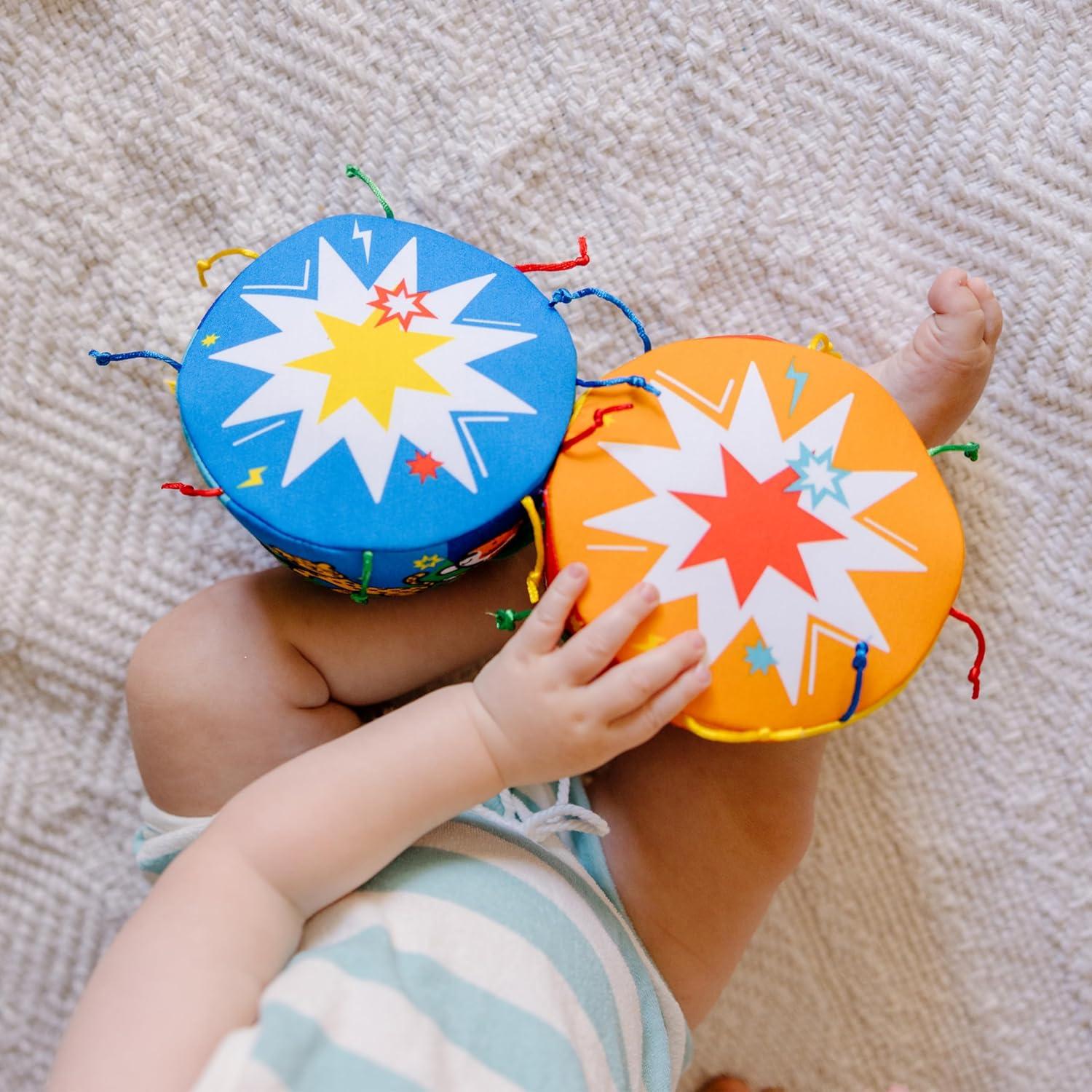 imageMelissa ampamp Doug Ks Kids Bongo Drums Soft Musical Instrument Multicolor 1 EA