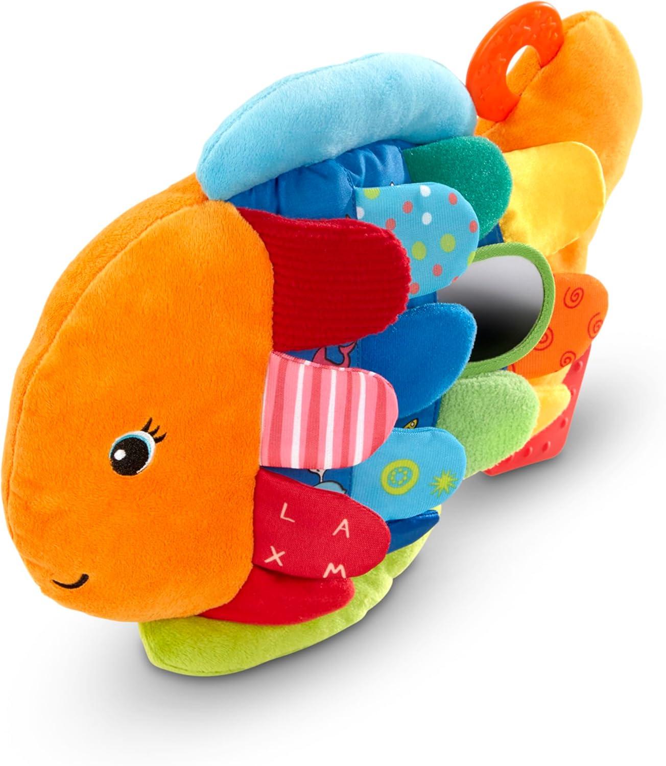 imageMelissa ampamp Doug Ks Kids Flip Fish Stuffed Animal Soft Baby Book MultiTextured Squeaking ampamp Crinkling Infant Sensory Toys for Babies with Baby Mirror Tummy Time Toys for Infants Ages 09 Months