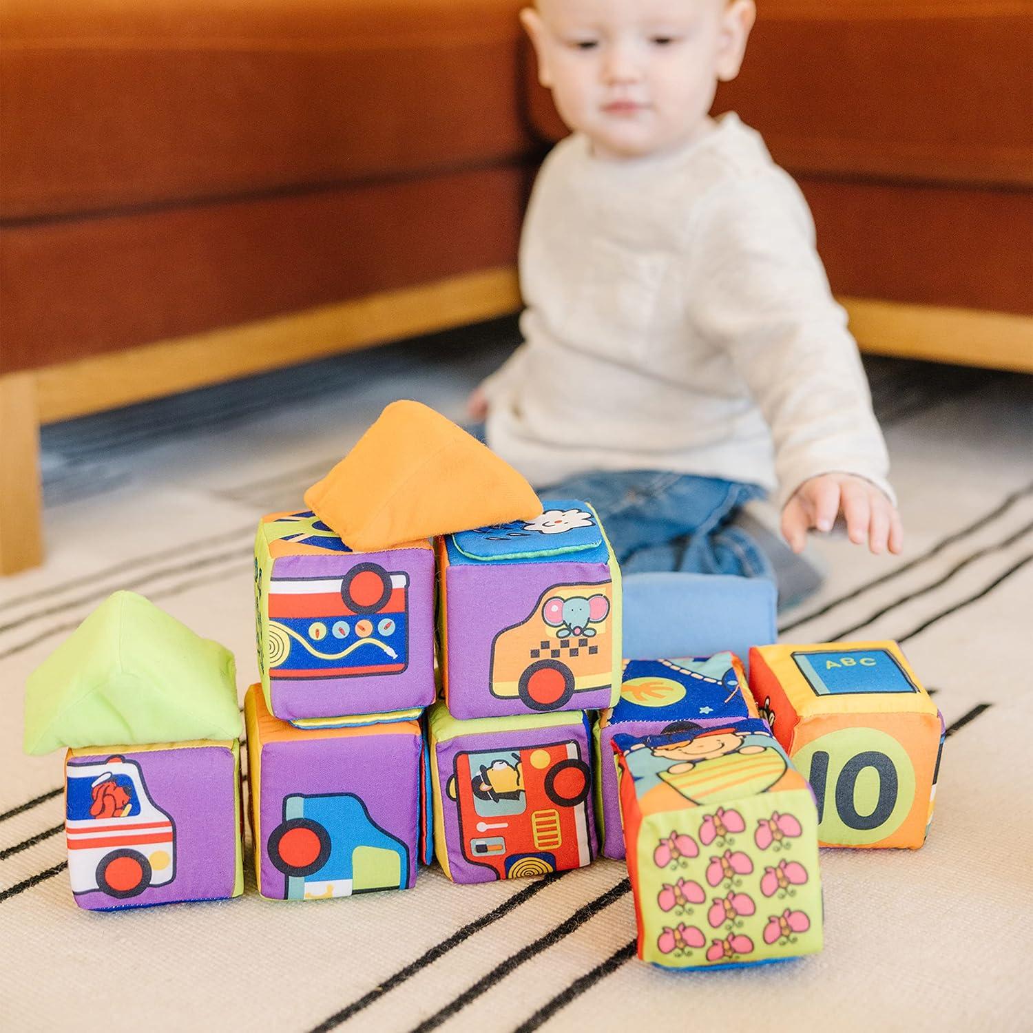 imageMelissa ampamp Doug Ks Kids Match and Build Soft Blocks SetMatch  Build Soft Blocks