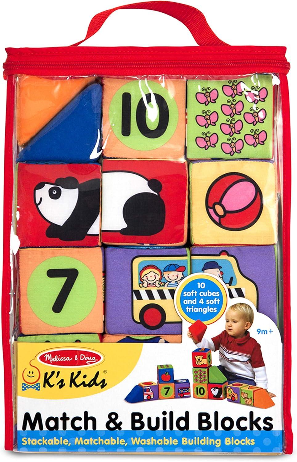 imageMelissa ampamp Doug Ks Kids Match and Build Soft Blocks SetMatch  Build Soft Blocks