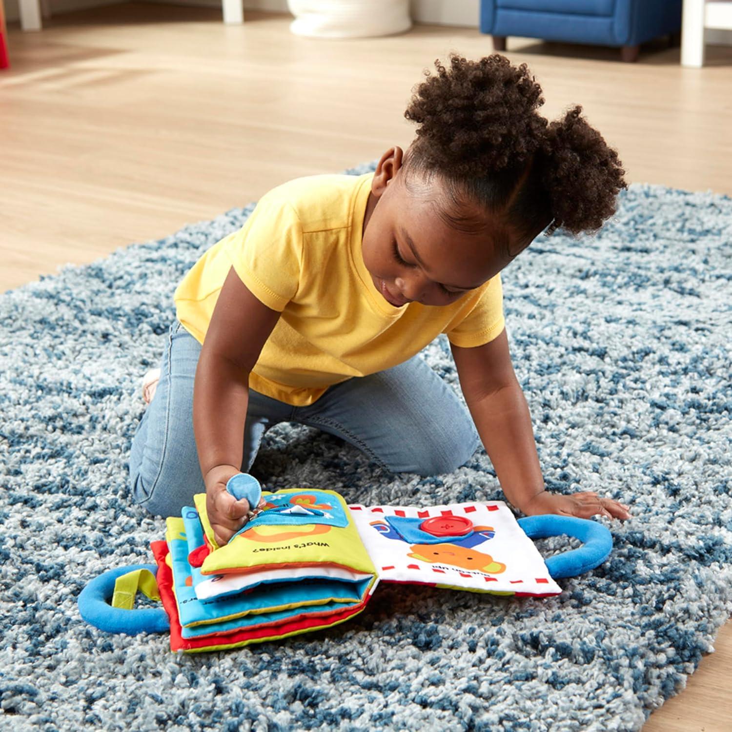imageMelissa ampamp Doug Ks Kids My First Activity Book 8Page Soft Book for Babies and Toddlers Early Learning Developmental Plush Soft Activity for Babies and Toddlers