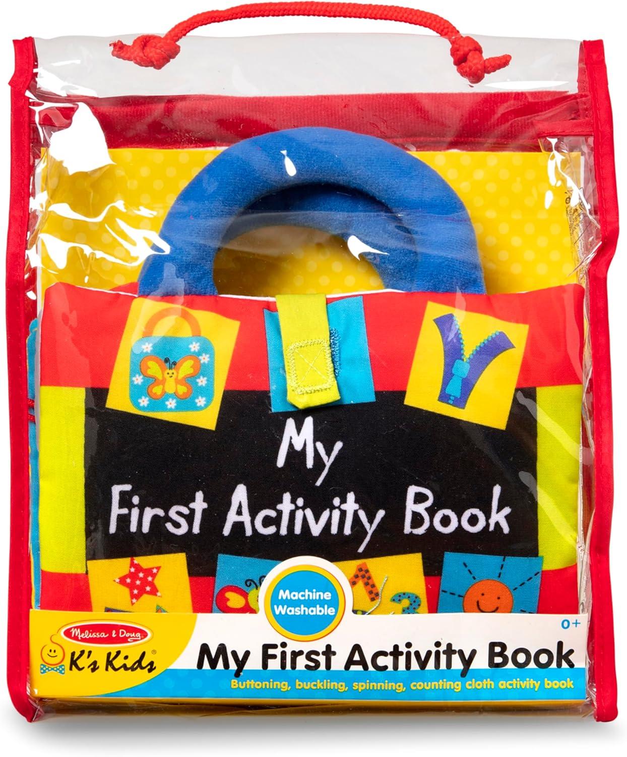imageMelissa ampamp Doug Ks Kids My First Activity Book 8Page Soft Book for Babies and Toddlers Early Learning Developmental Plush Soft Activity for Babies and Toddlers