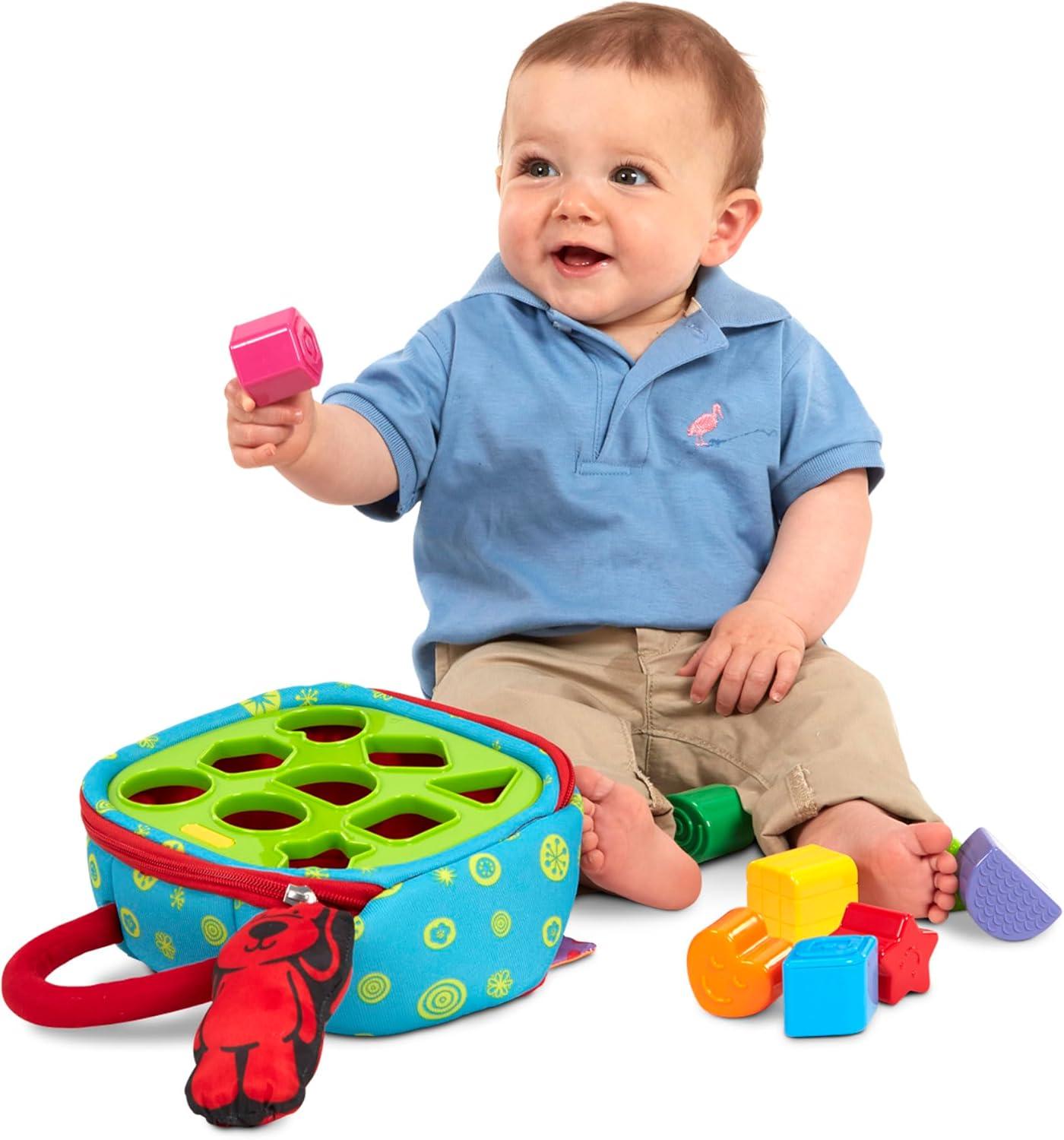 imageMelissa ampamp Doug Ks Kids TakeAlong Shape Sorter Baby Toy with 2Sided Activity Bag and 9 Textured Shape Blocks Sensory Toys Travel Shape Sorter Toys for Toddlers and Infants