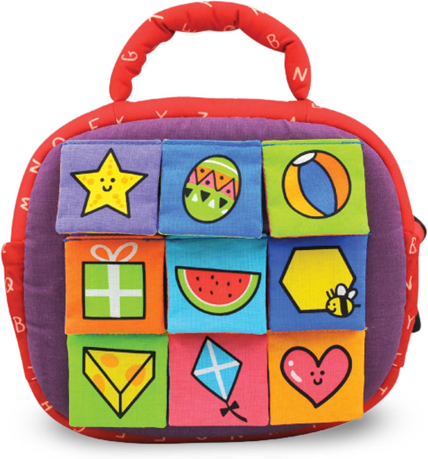 imageMelissa ampamp Doug Ks Kids TakeAlong Shape Sorter Baby Toy with 2Sided Activity Bag and 9 Textured Shape Blocks Sensory Toys Travel Shape Sorter Toys for Toddlers and Infants