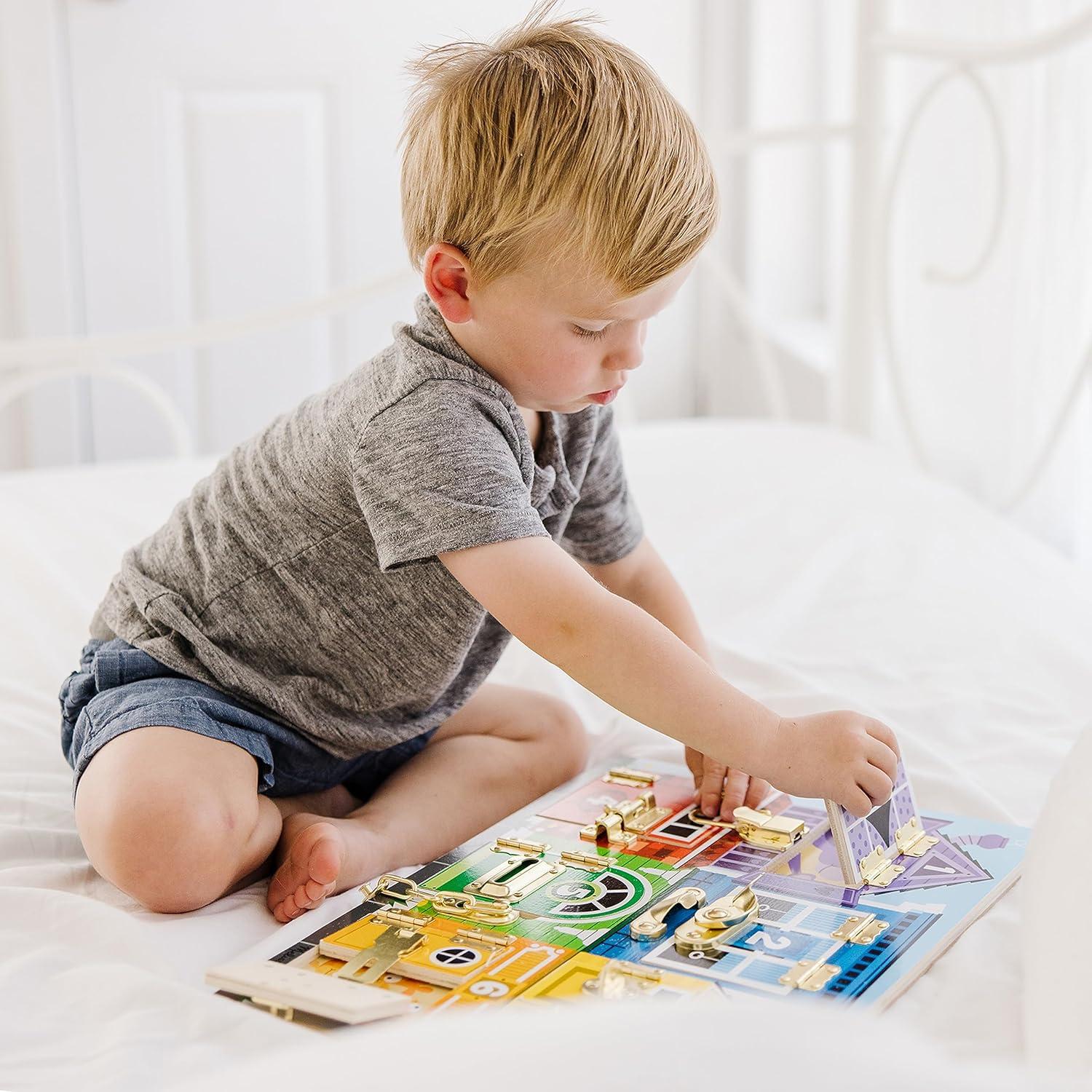 imageMelissa ampamp Doug Latches Wooden Activity BoardStandard Packaging