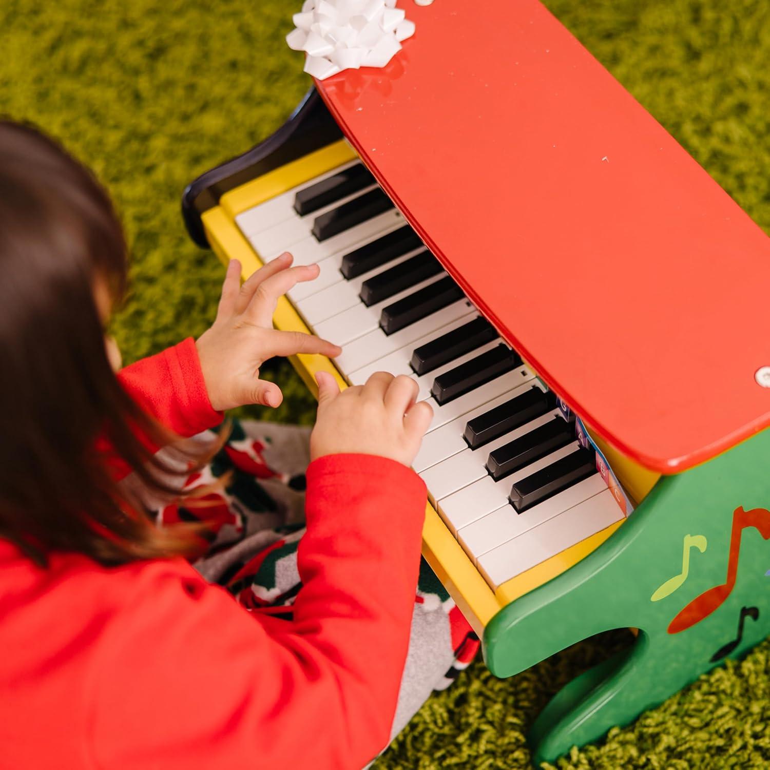 imageMelissa ampamp Doug LearntoPlay Piano with 25 Keys and ColorCoded Songbook Toy Piano Kids Toddler Toys for Ages 3