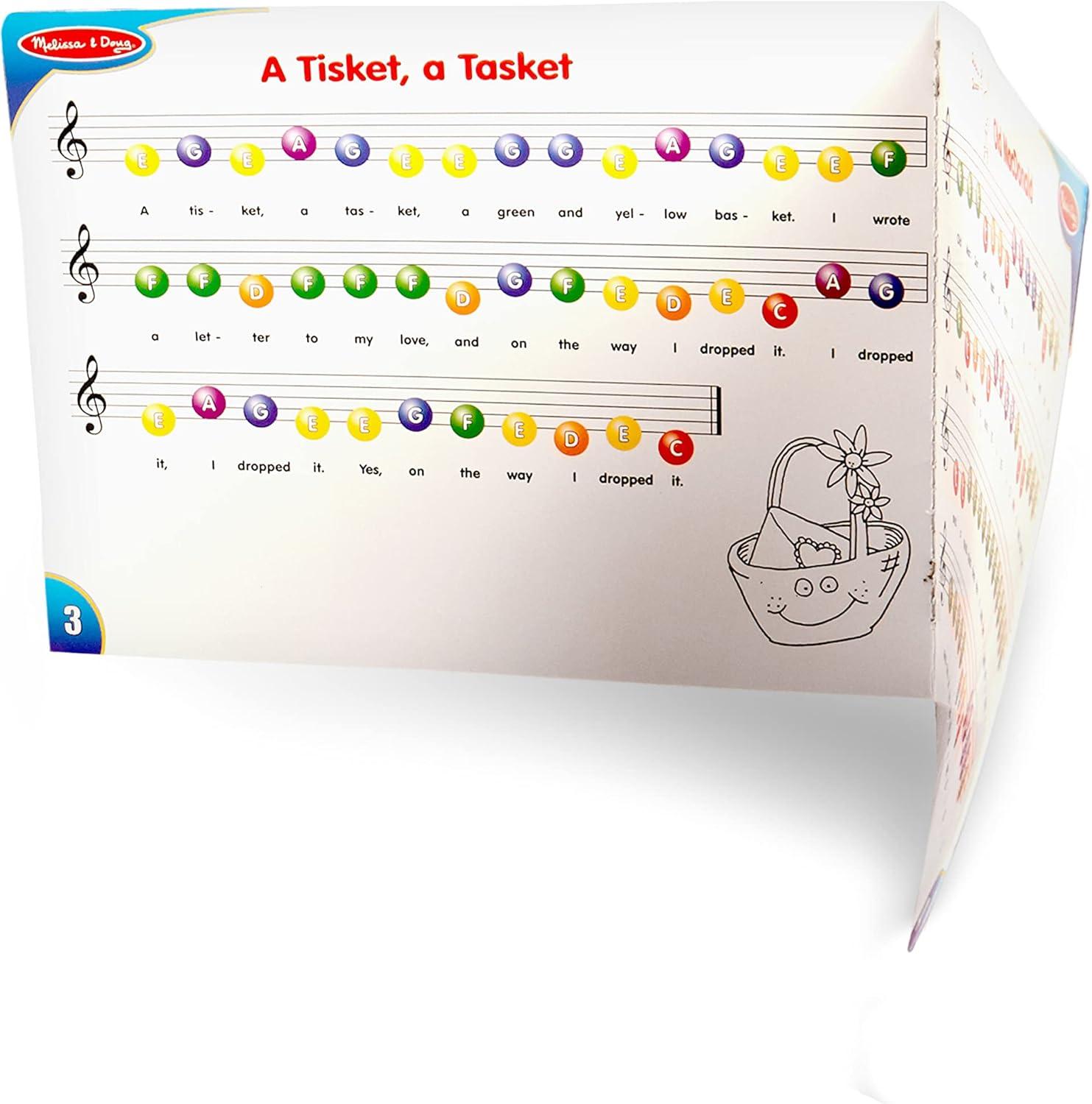 imageMelissa ampamp Doug LearntoPlay Piano with 25 Keys and ColorCoded Songbook Toy Piano Kids Toddler Toys for Ages 3