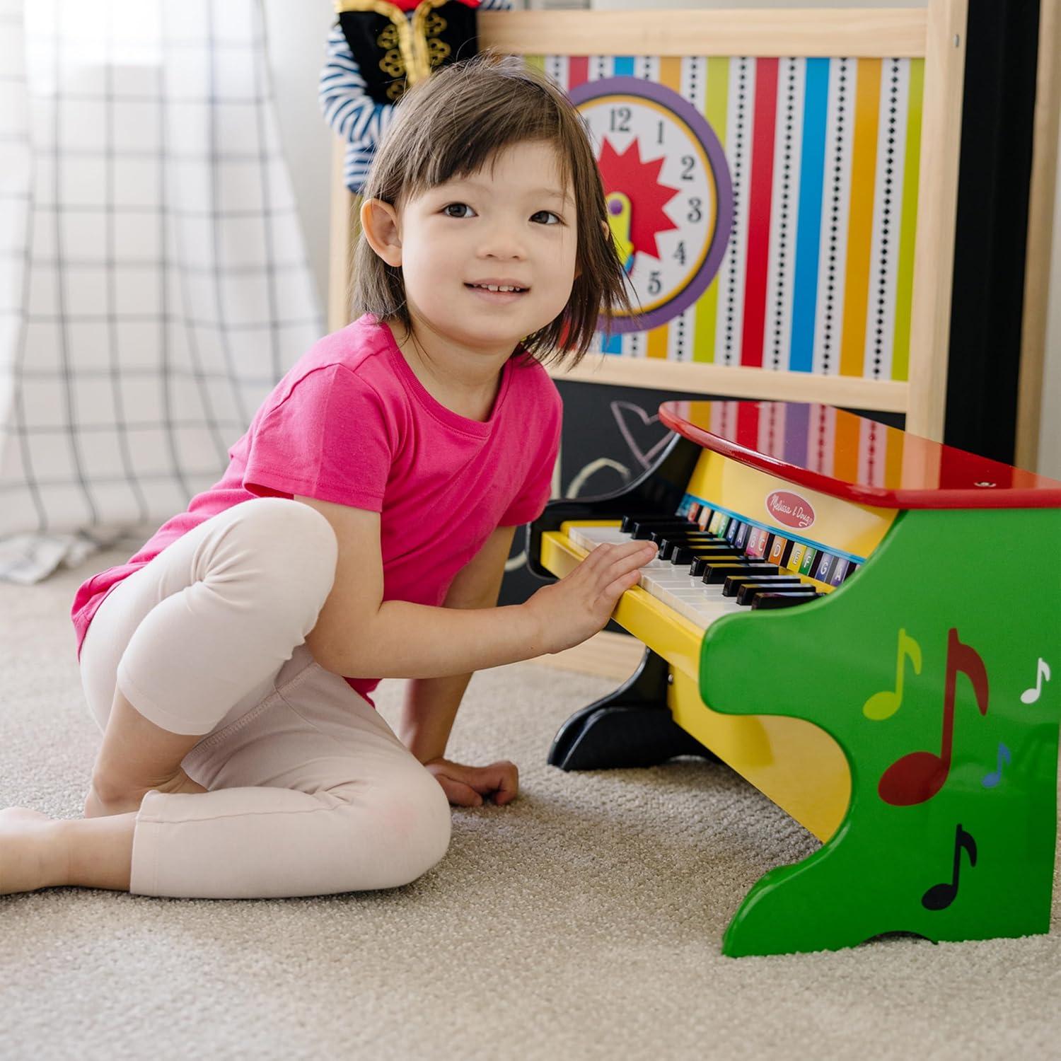 imageMelissa ampamp Doug LearntoPlay Piano with 25 Keys and ColorCoded Songbook Toy Piano Kids Toddler Toys for Ages 3