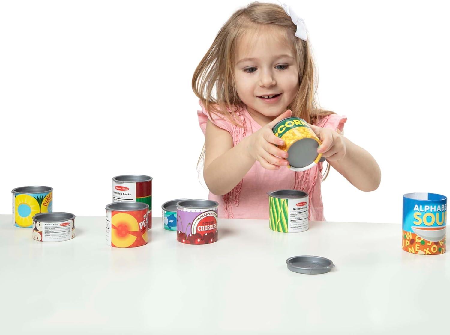 imageMelissa ampamp Doug Lets Play House 10 Grocery Cans with Removable Lids Toy Food ampamp Play Kitchen Accessories Preschool Learning Toys for Girls ampamp Boys 3