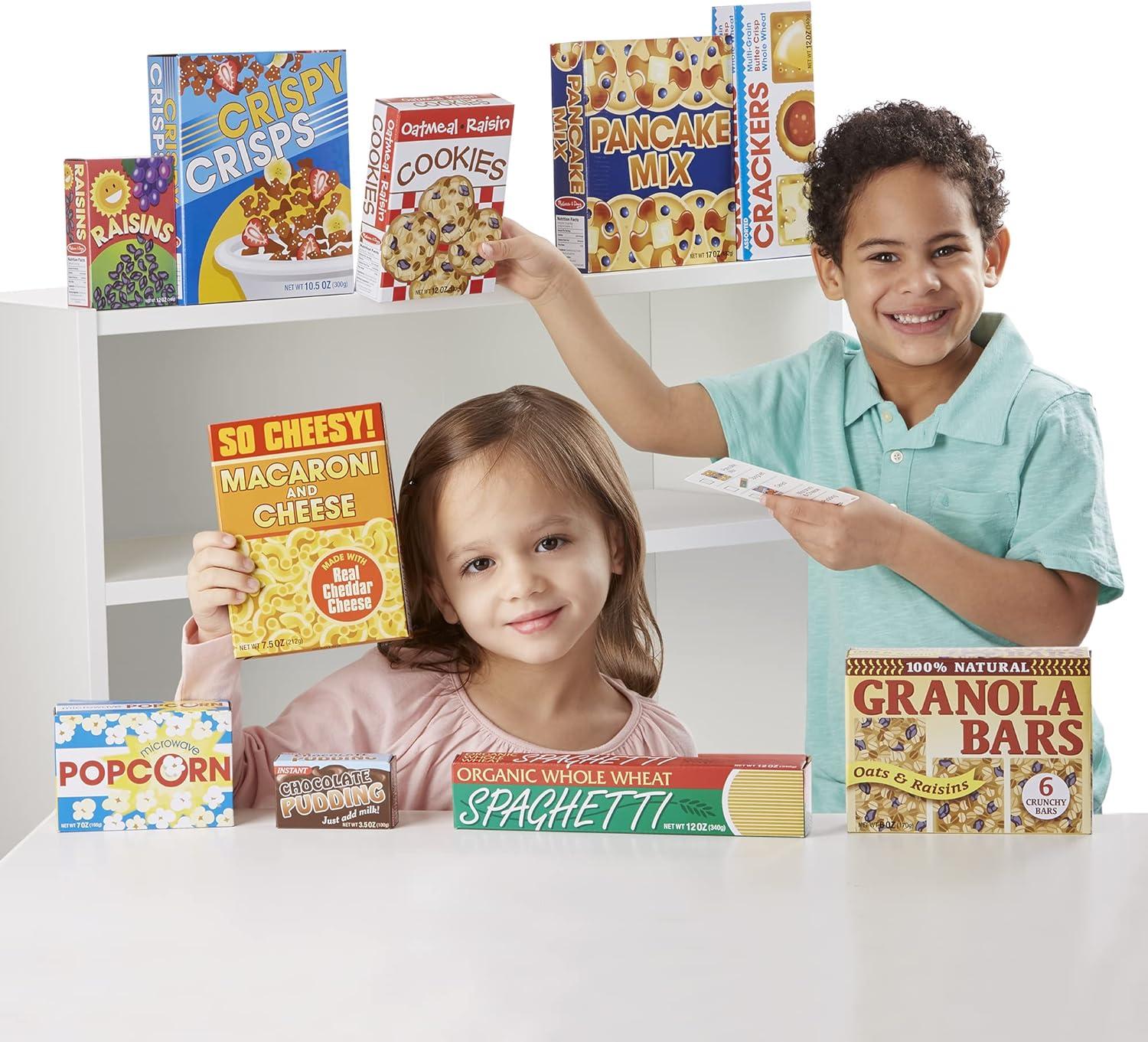 imageMelissa ampamp Doug Lets Play House Grocery Shelf Boxes