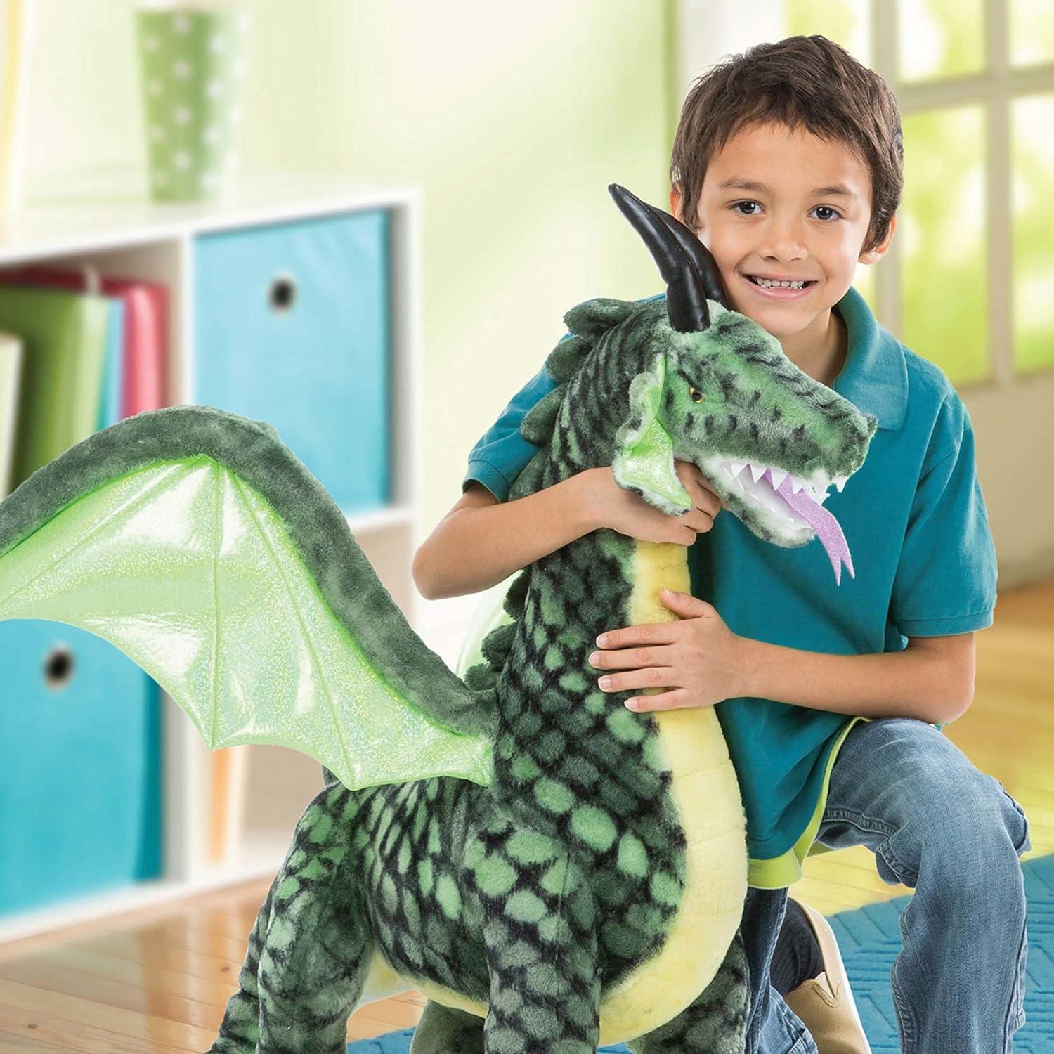 imageMelissa ampamp Doug Lifelike Plush Giant Winged Dragon Stuffed Animal 36 x 405 x 16 in