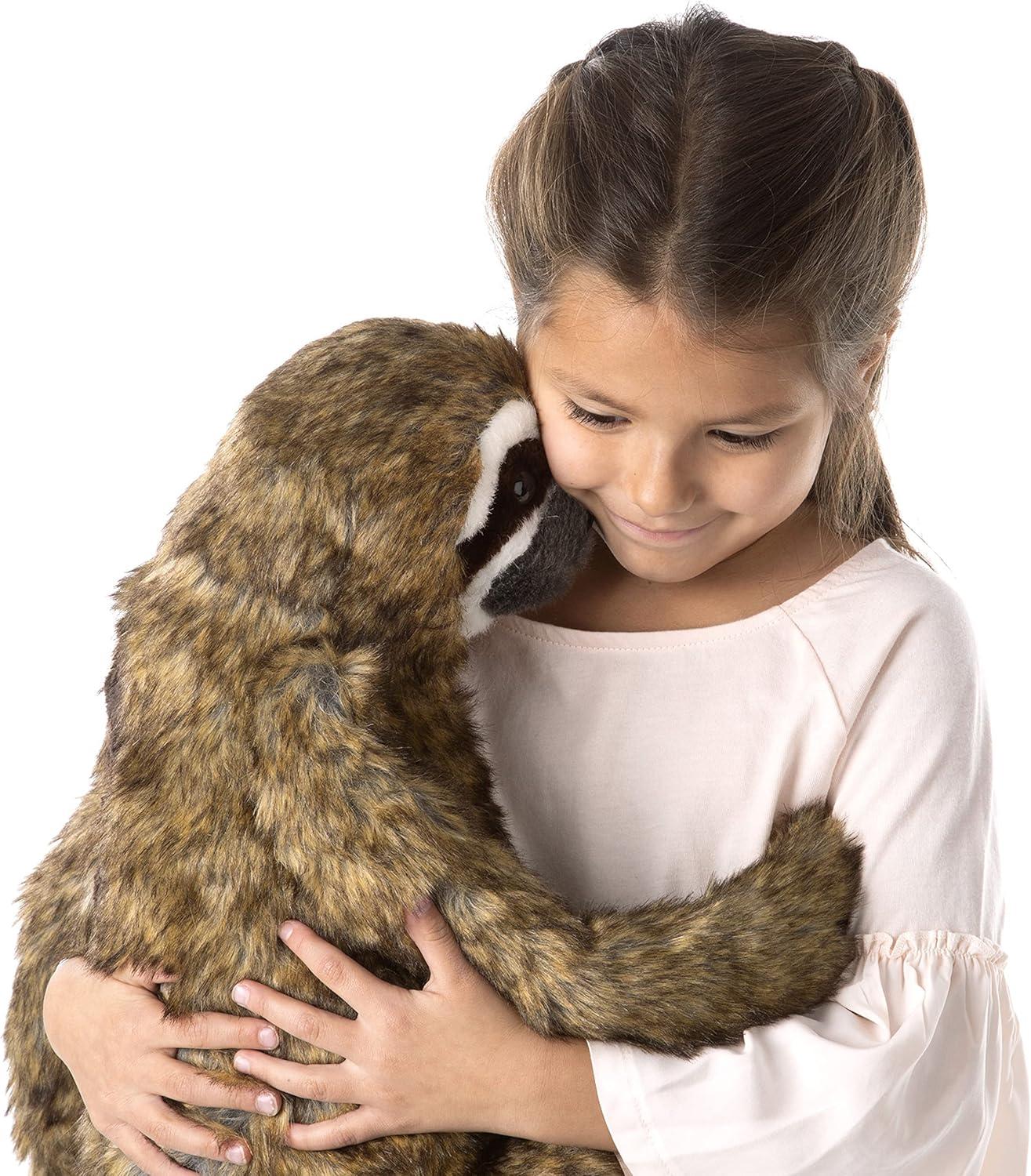 imageMelissa ampamp Doug Lifelike Plush Sloth Stuffed Animal 12W x 145H x 9D in