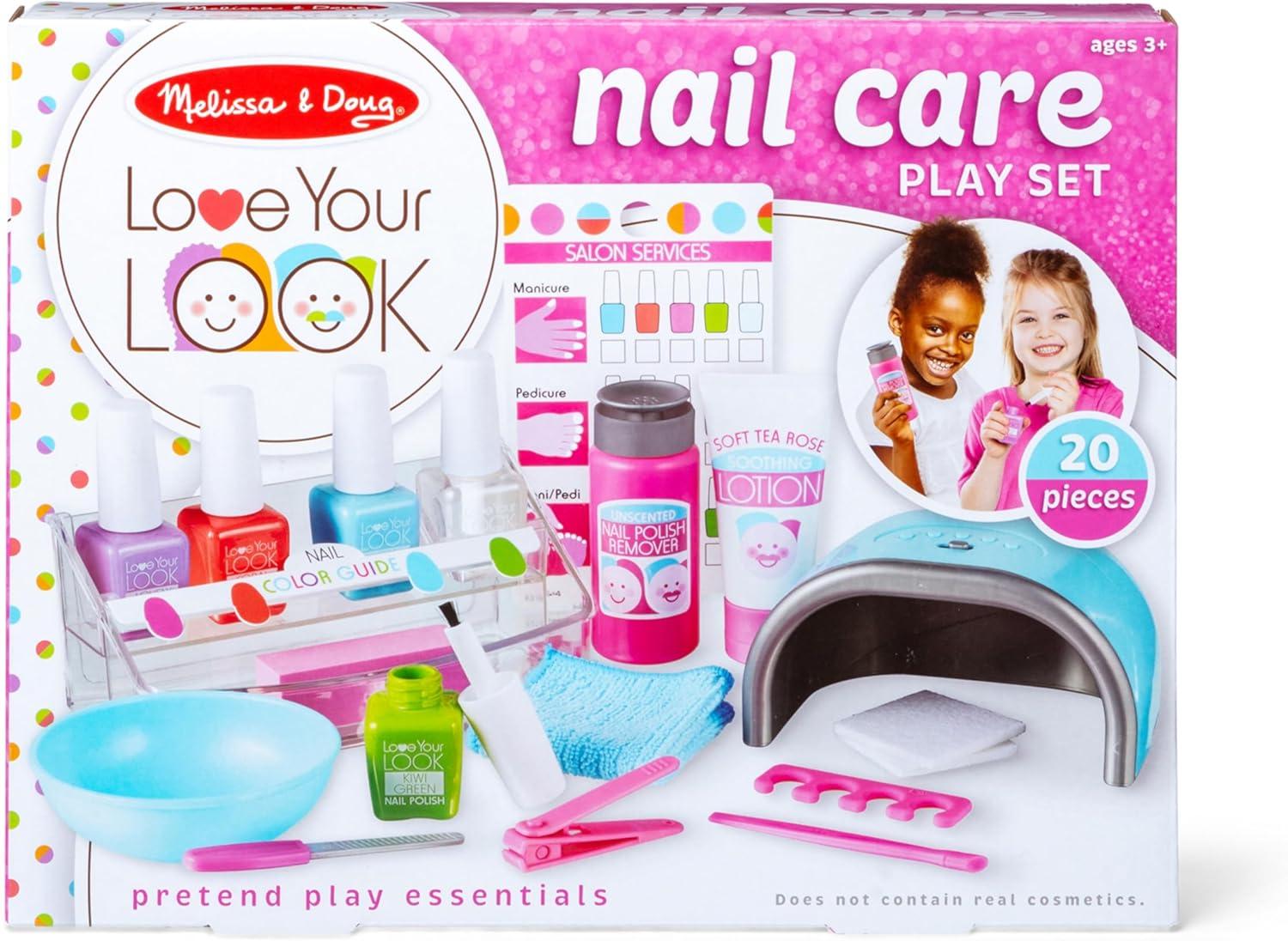 imageMelissa ampamp Doug Love Your Look Pretend Makeup Kit Play Set  16 Pieces for MessFree Pretend Play Does NOT Contain Real CosmeticsPretend Nail Care Kit
