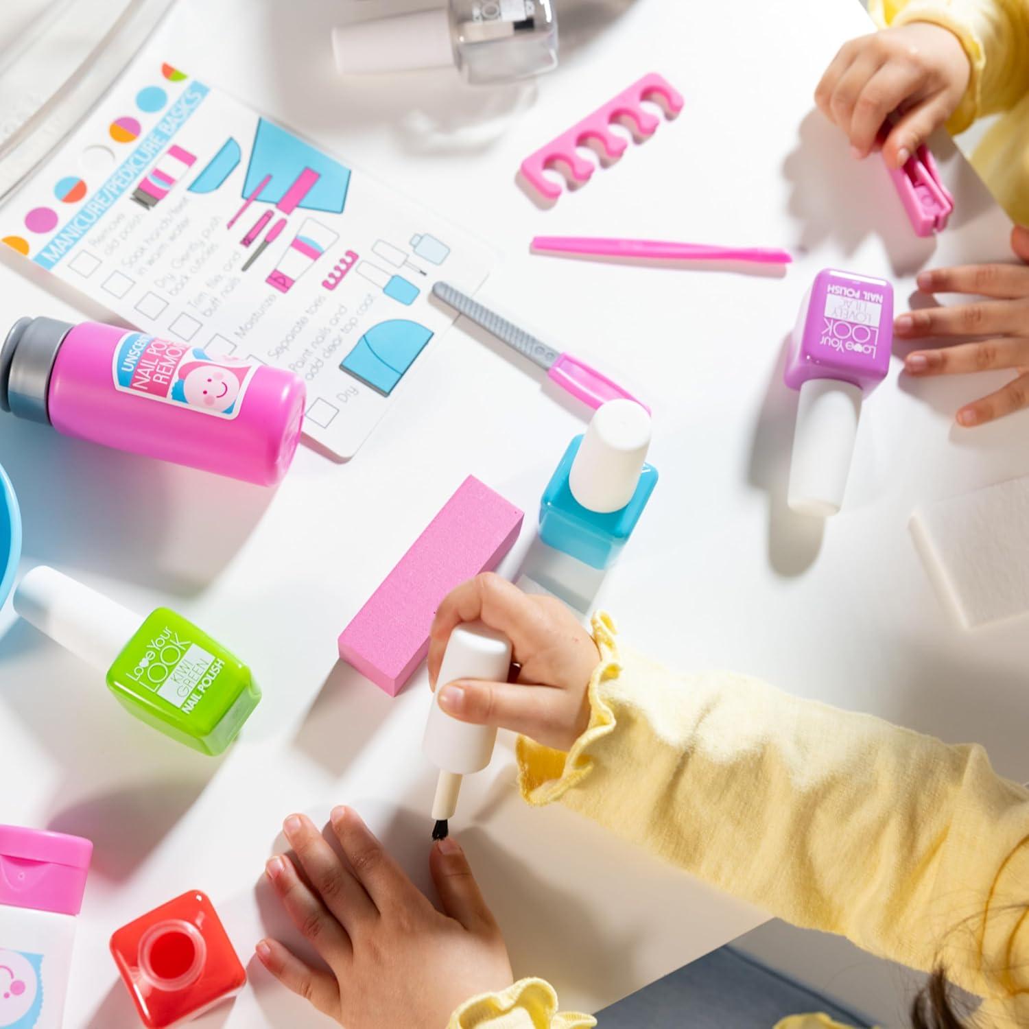 imageMelissa ampamp Doug Love Your Look Pretend Makeup Kit Play Set  16 Pieces for MessFree Pretend Play Does NOT Contain Real CosmeticsPretend Nail Care Kit