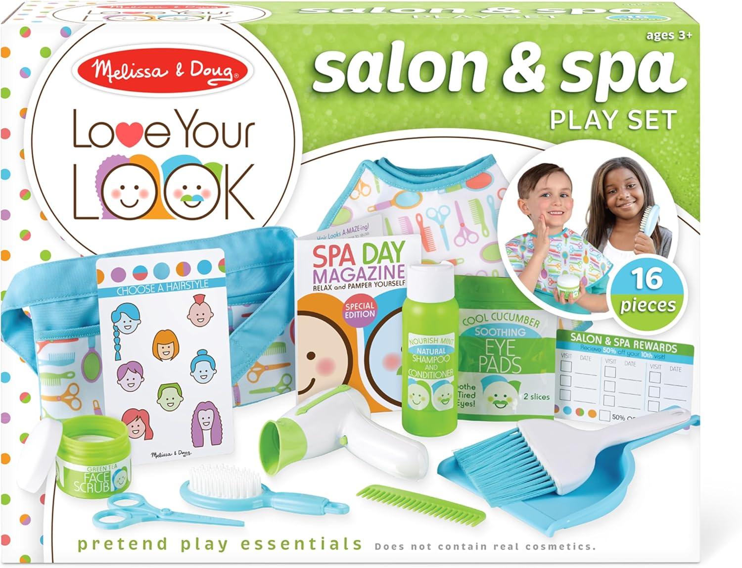 imageMelissa ampamp Doug Love Your Look Pretend Makeup Kit Play Set  16 Pieces for MessFree Pretend Play Does NOT Contain Real CosmeticsSalon  Spa