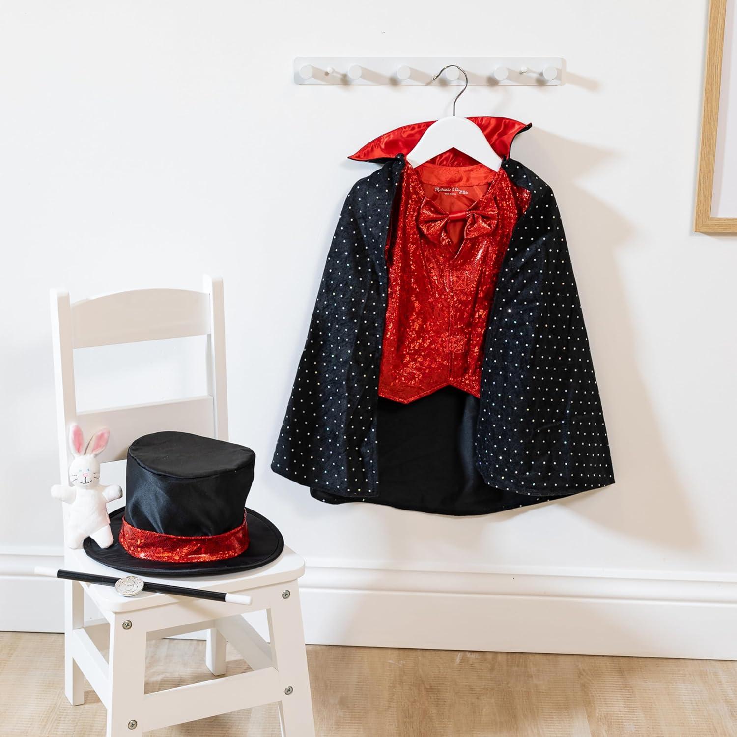 imageMelissa ampamp Doug Magician Costume Role Play Set  Includes Hat Cape Wand Magic TricksFrustrationfree Packaging