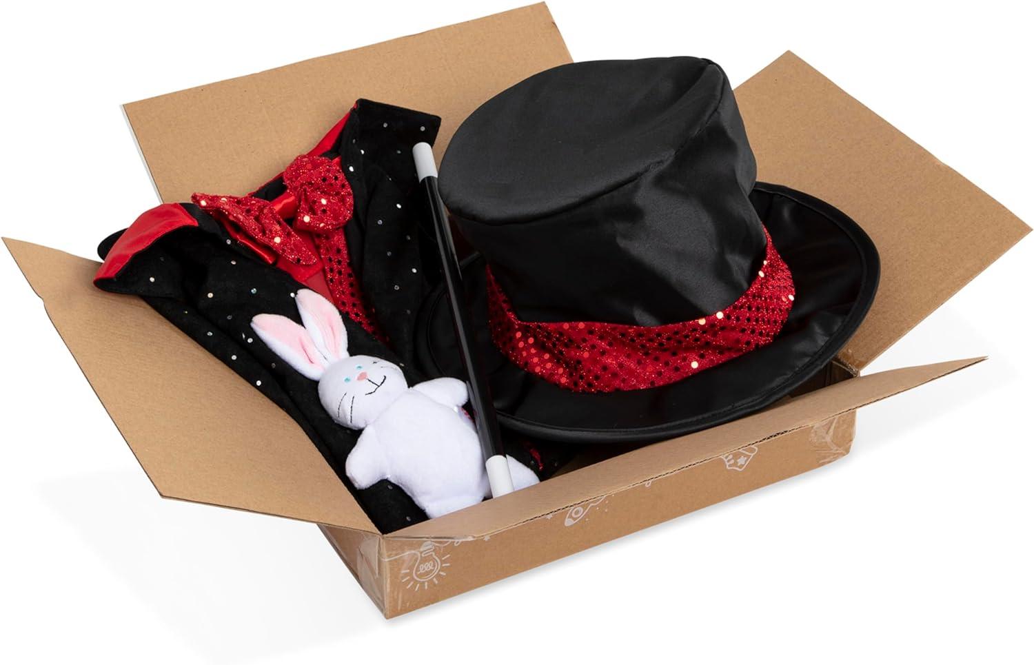 imageMelissa ampamp Doug Magician Costume Role Play Set  Includes Hat Cape Wand Magic TricksFrustrationfree Packaging